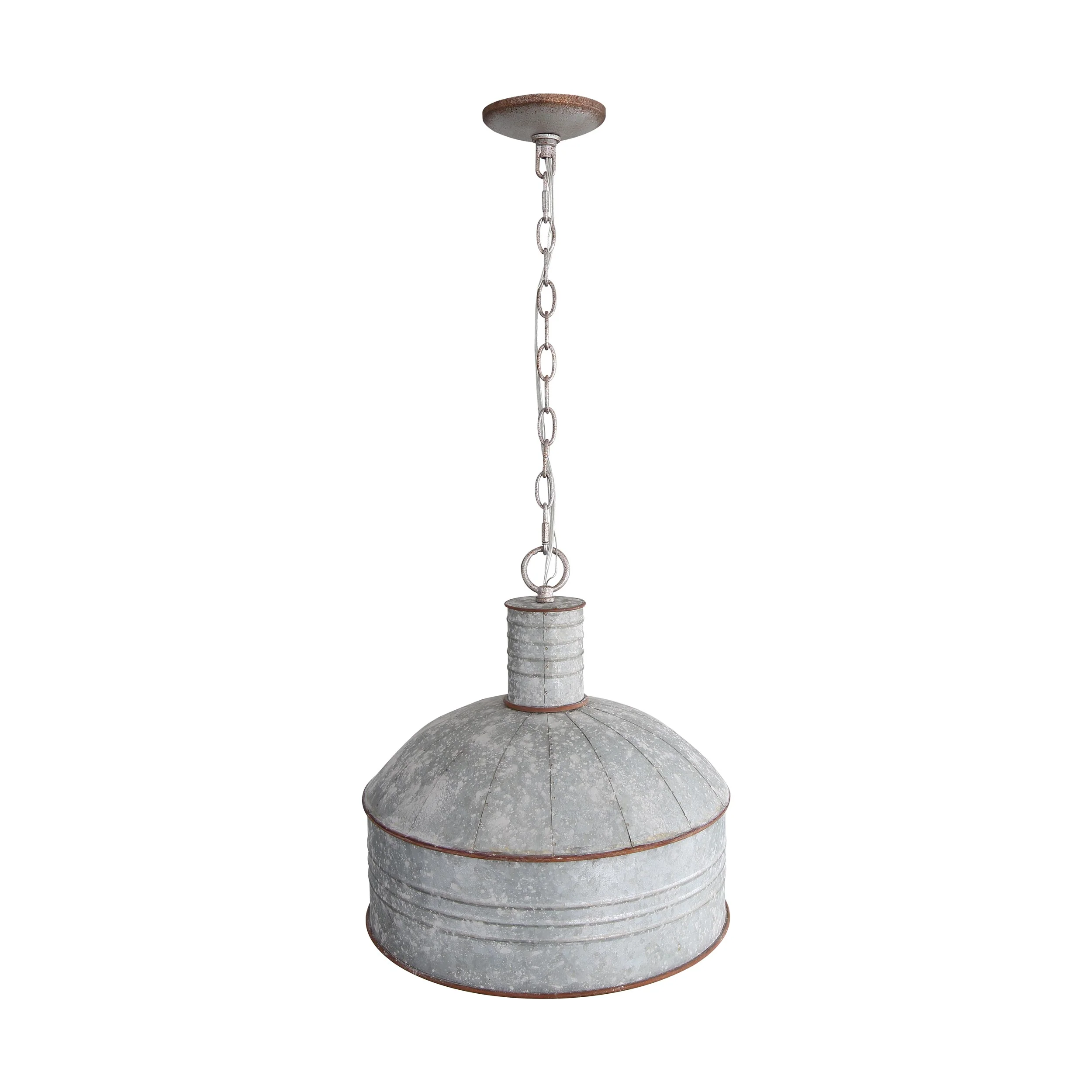 Tinsmith 1-light Pendant in Aged Galvanized Steel - Image 6