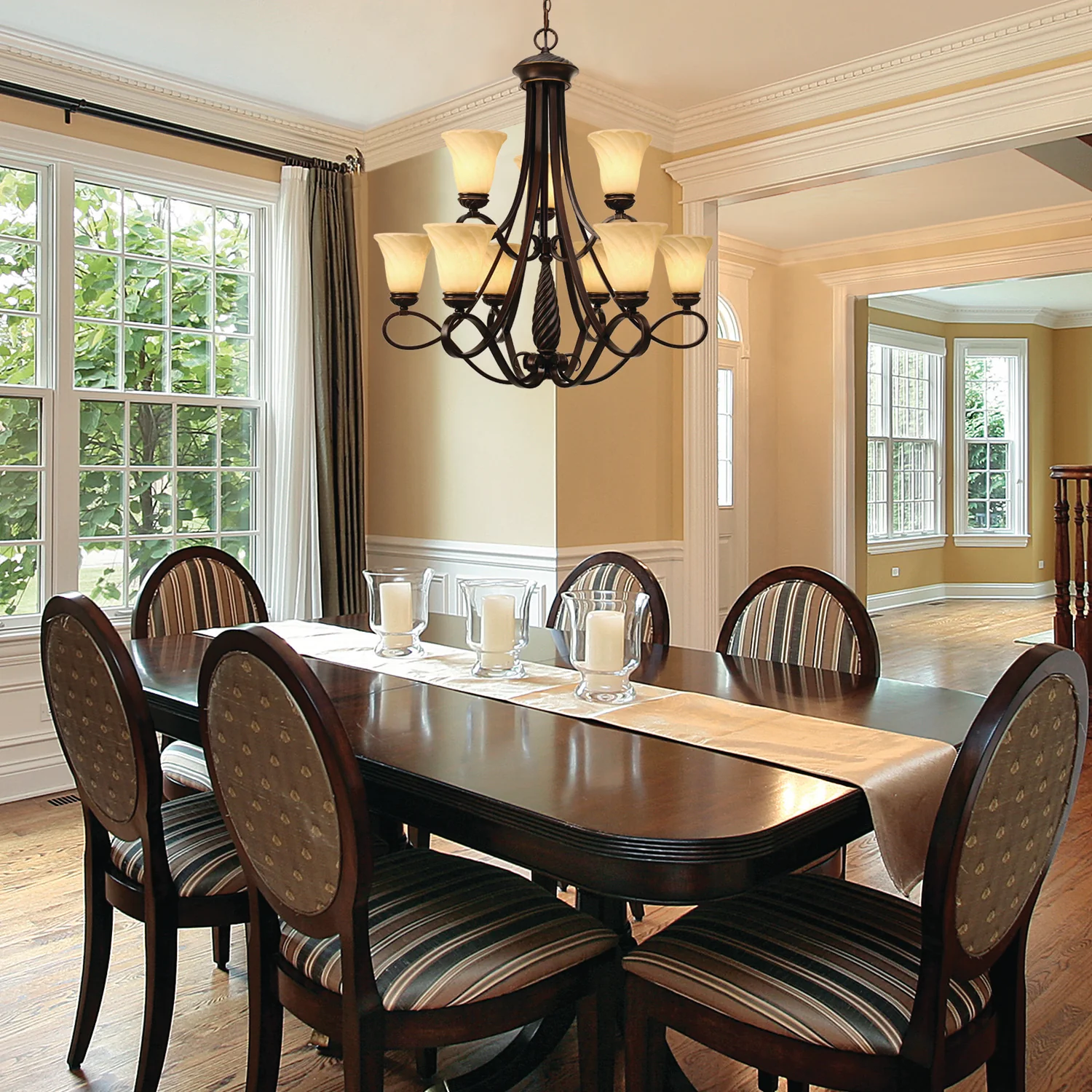 Torbellino 9-light Chandelier in Cordoban Bronze - Image 3