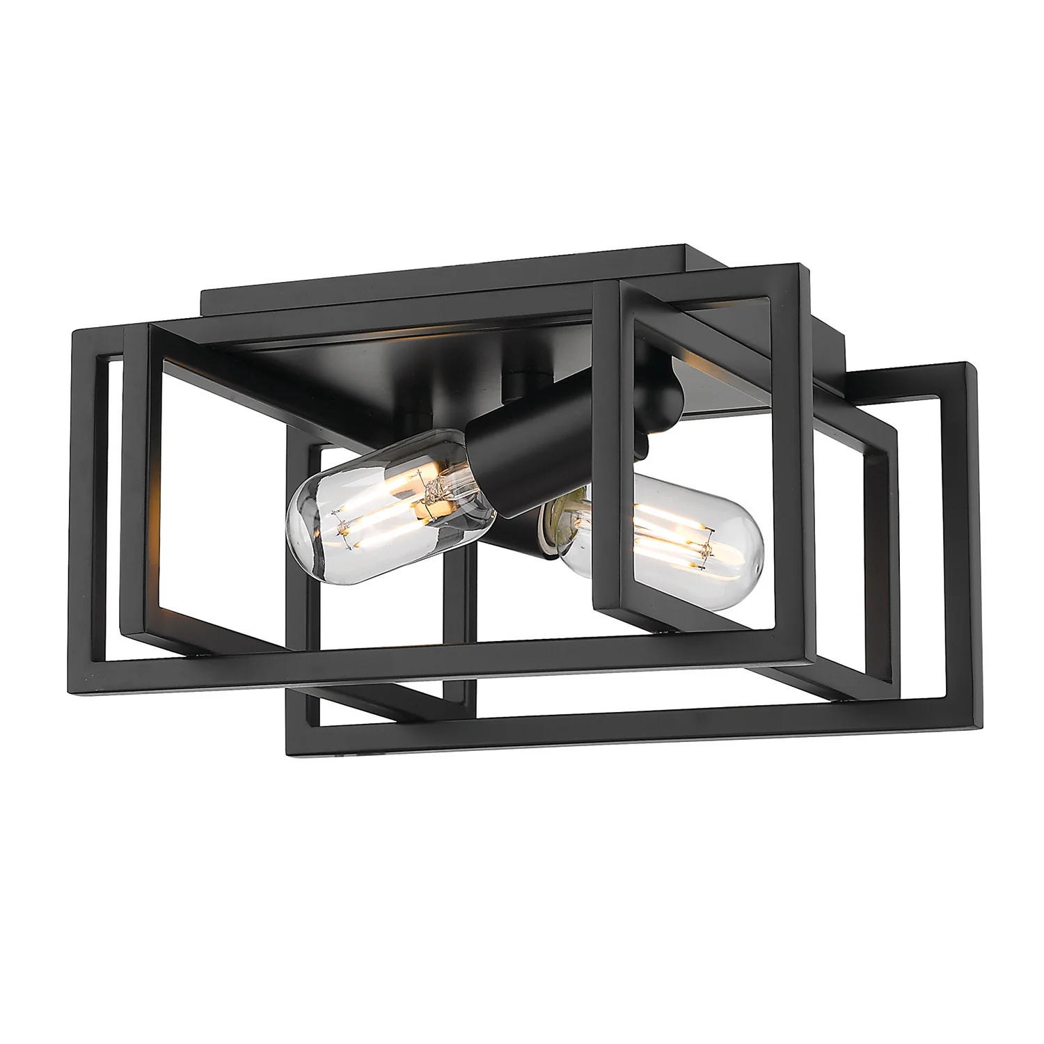 Tribeca 2-light Flush Mount in Matte Black