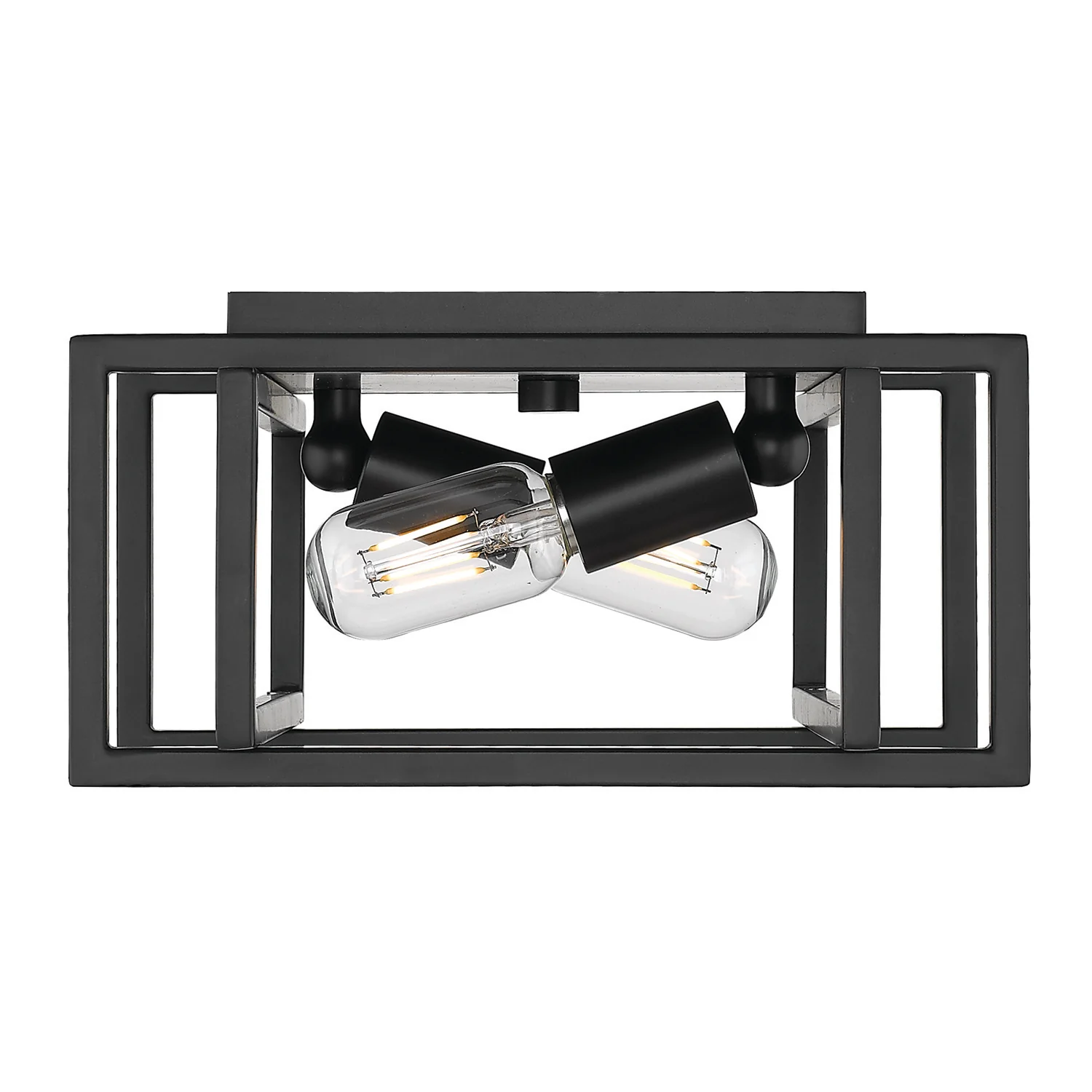 Tribeca 2-light Flush Mount in Matte Black - Image 2