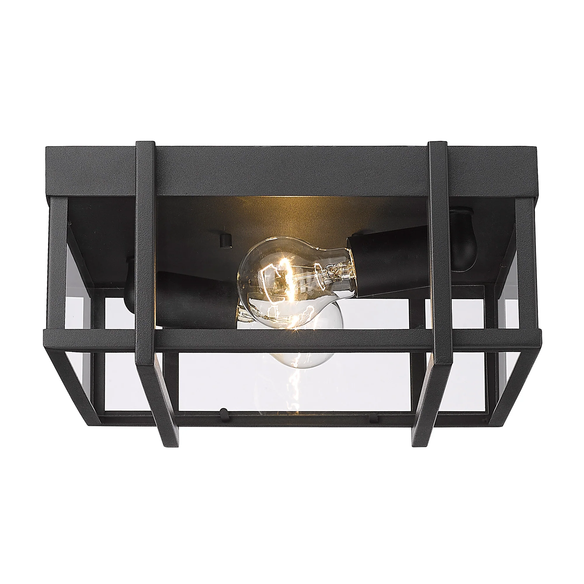 Tribeca 2-light Outdoor Ceiling in Natural Black - Image 3