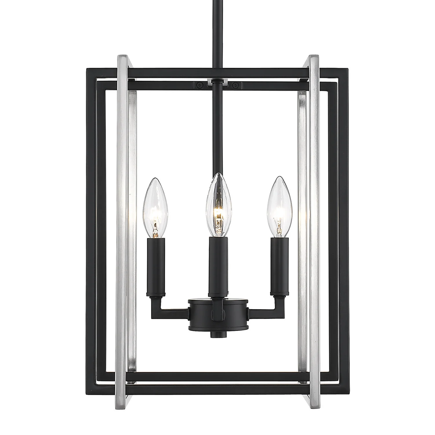 Tribeca 4-light Pendant in Matte Black and Pewter Accents - Image 2