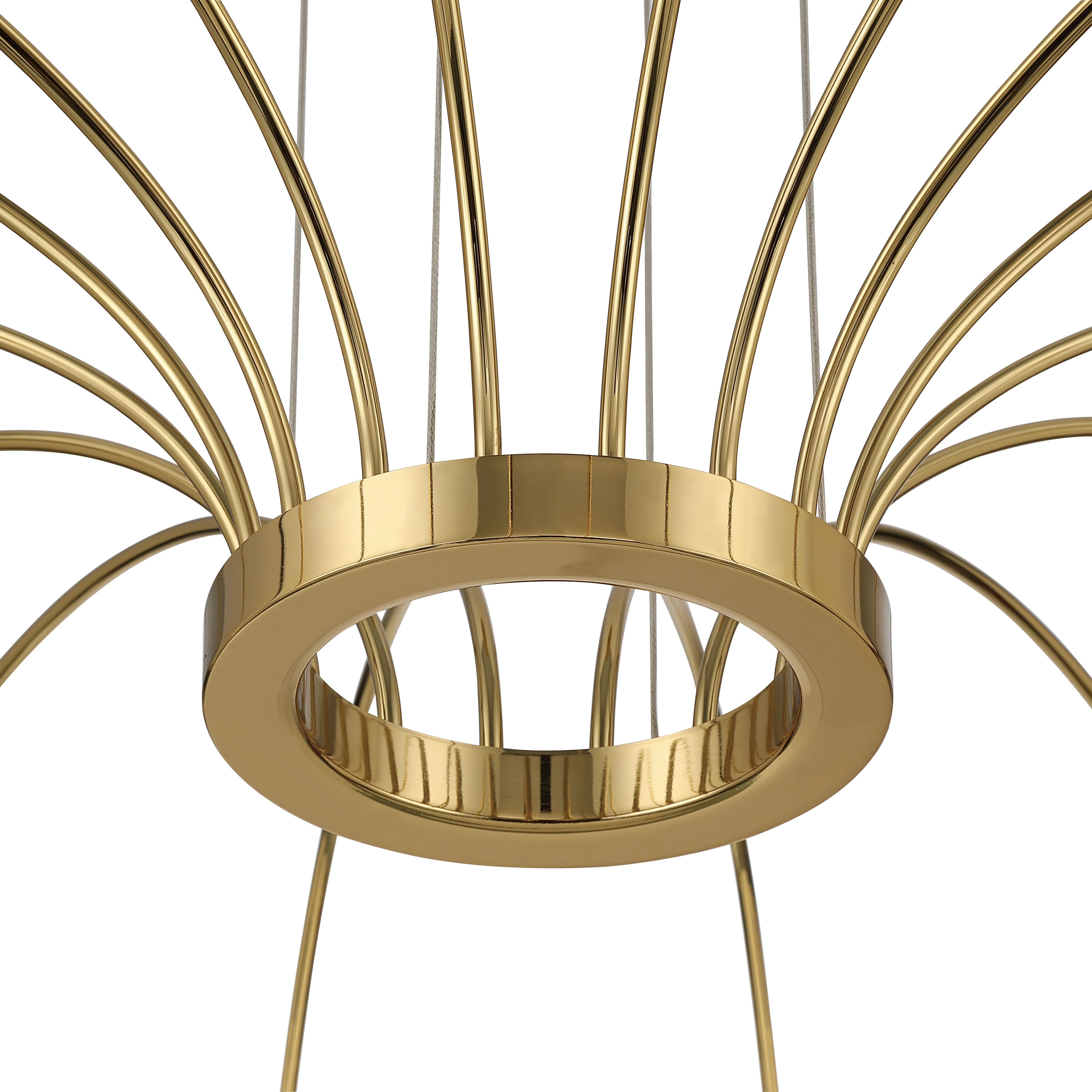 Vario Integrated LED 12 light Chandelier in Titanium Gold with Crystal diffusers - Image 7
