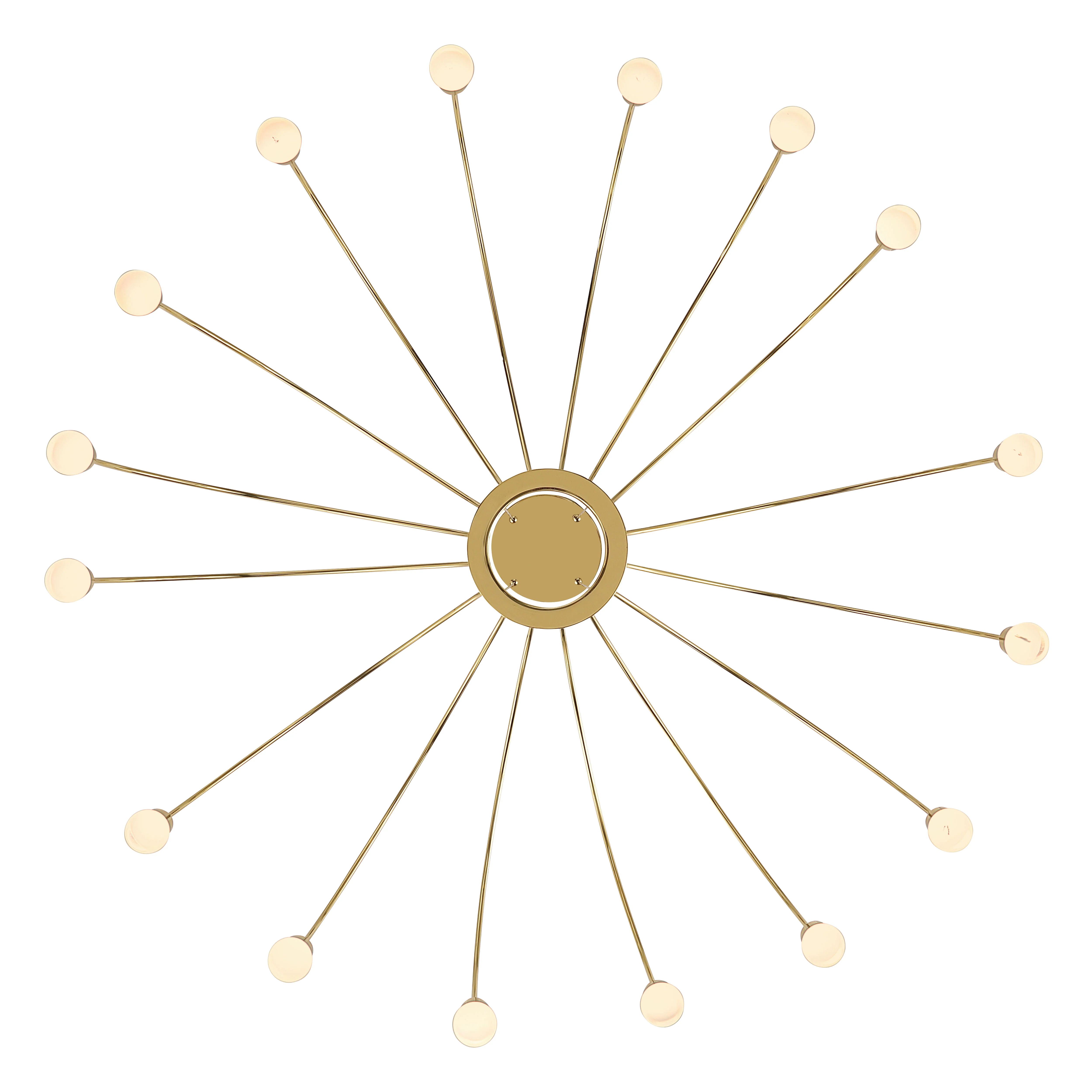 Vario Integrated LED 16 light Chandelier in Titanium Gold with Globe diffusers - Image 6