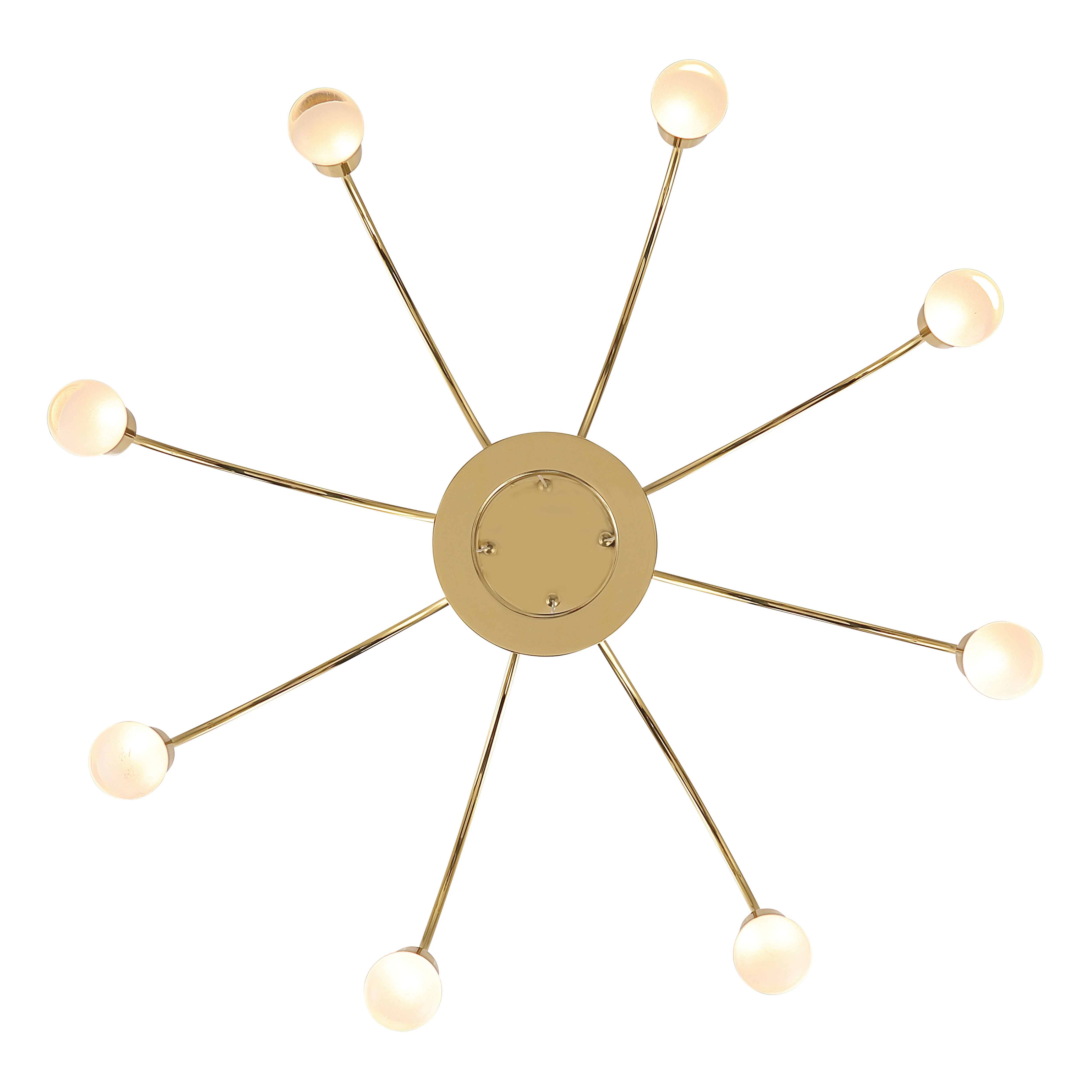 Vario Integrated LED 8 light Chandelier in Titanium Gold with Globe diffusers - Image 5