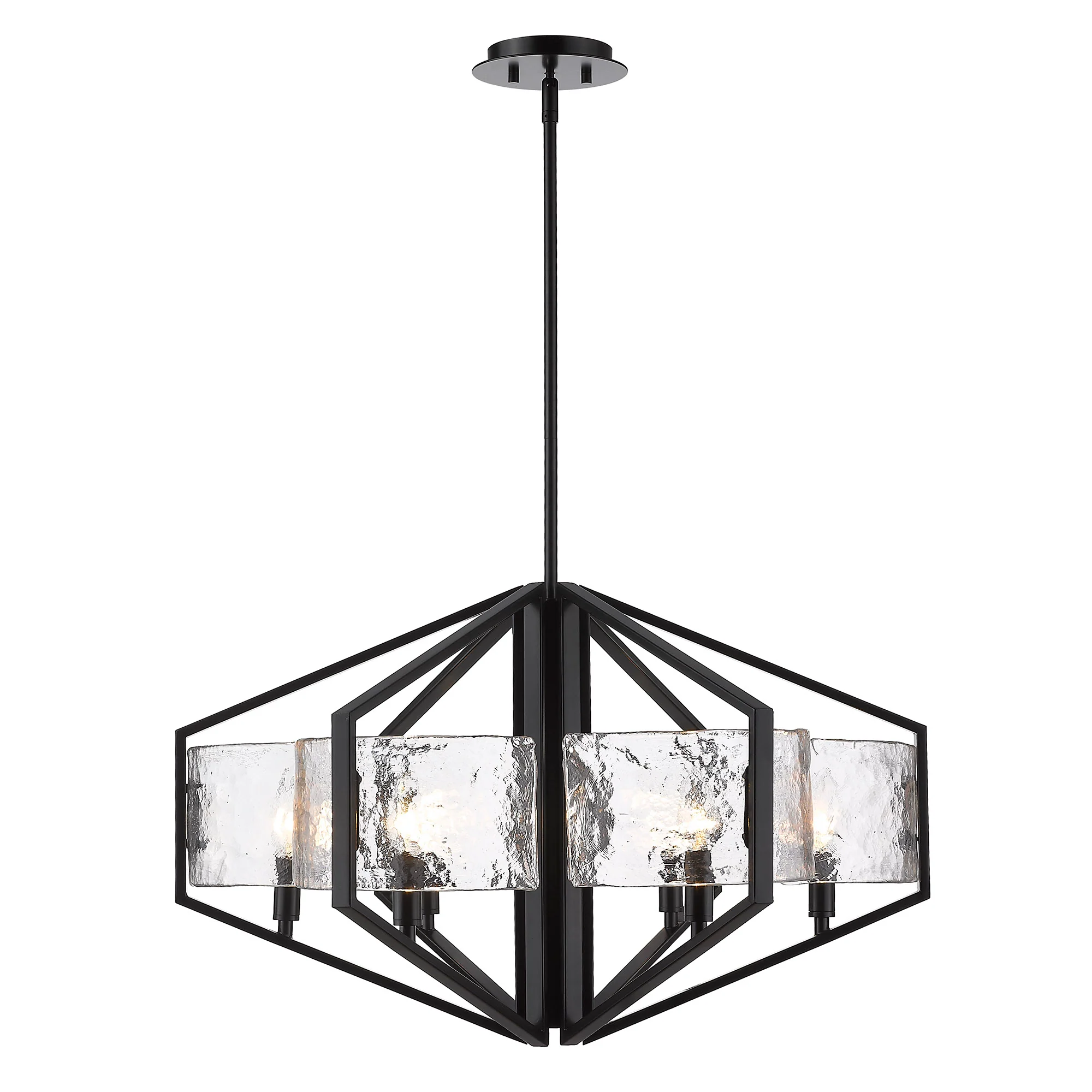 Varsha 6-light Chandelier in Matte Black - Image 3