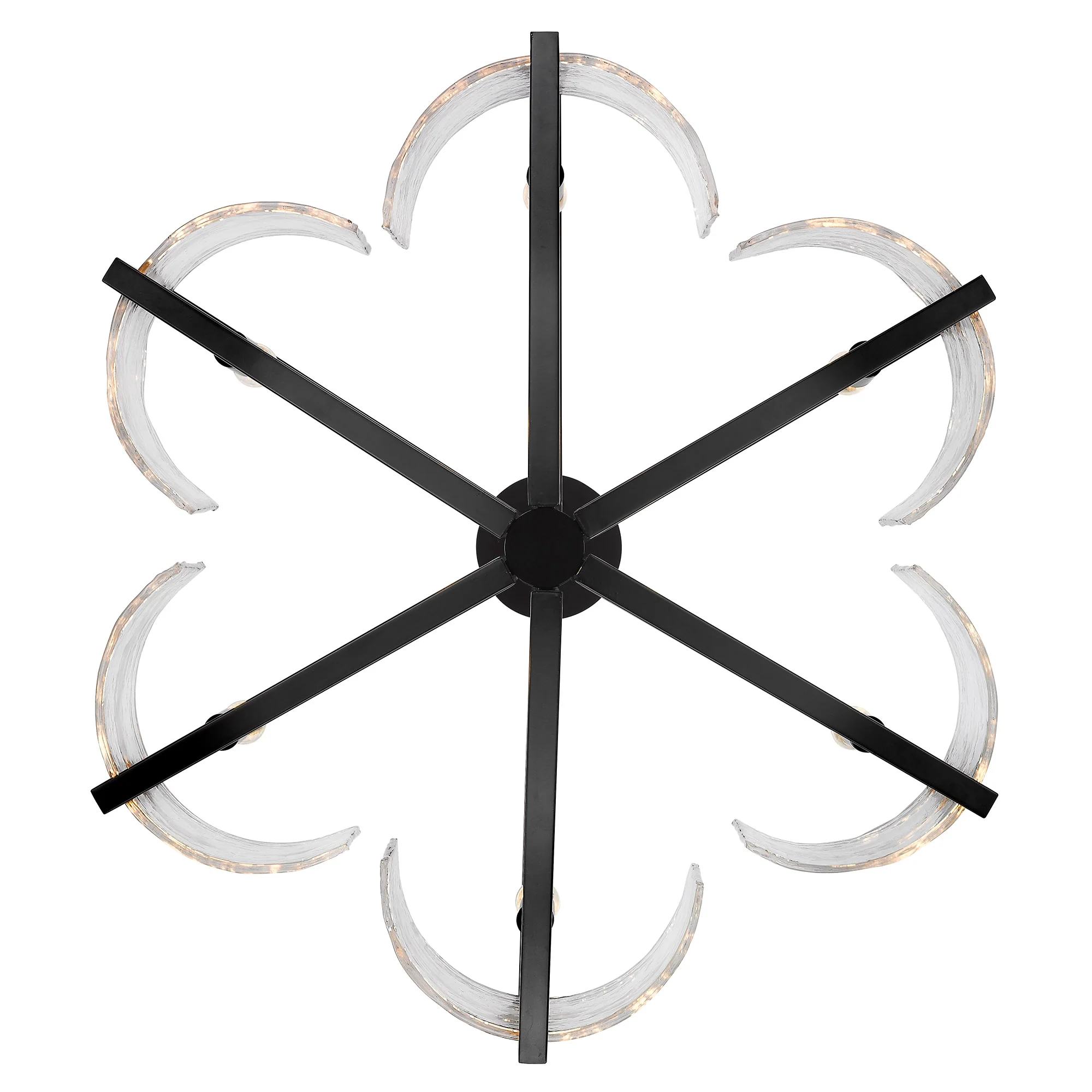 Varsha 6-light Chandelier in Matte Black - Image 4