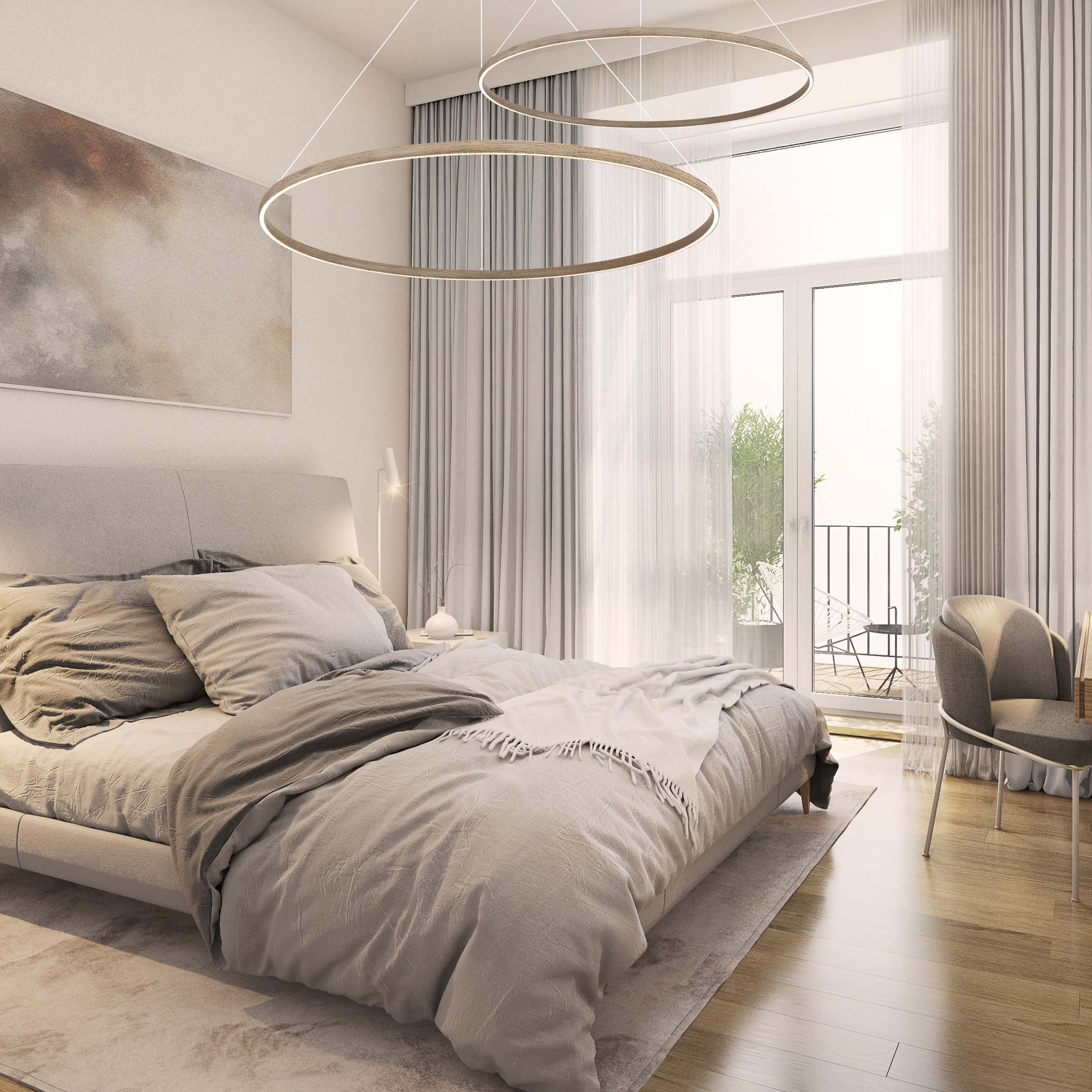Veritas 35" Bi-directional LED Chandelier in Driftwood - Image 5