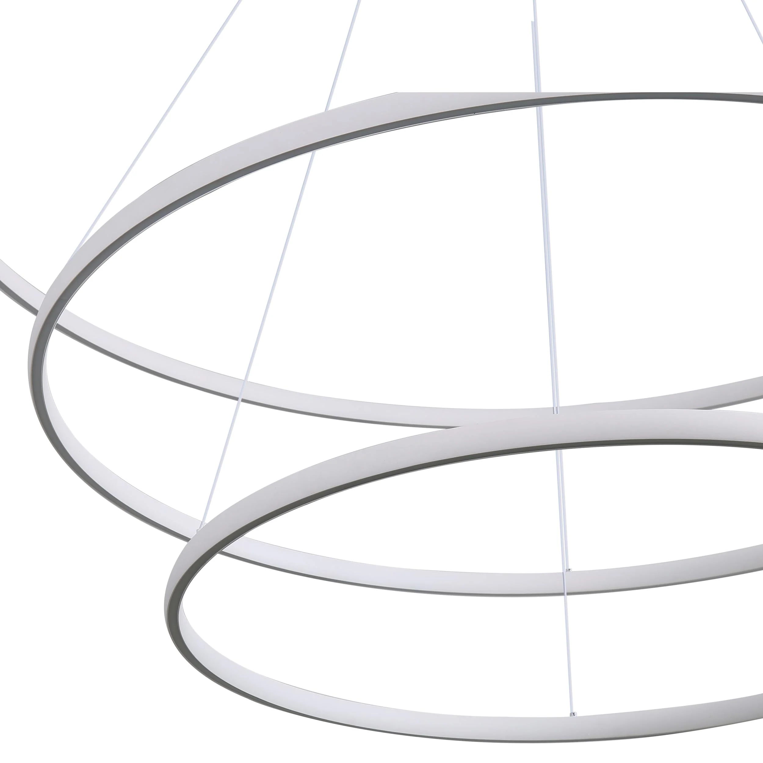 Veritas 59" 3-tier Bi-directional LED Chandelier in Sand White - Image 4