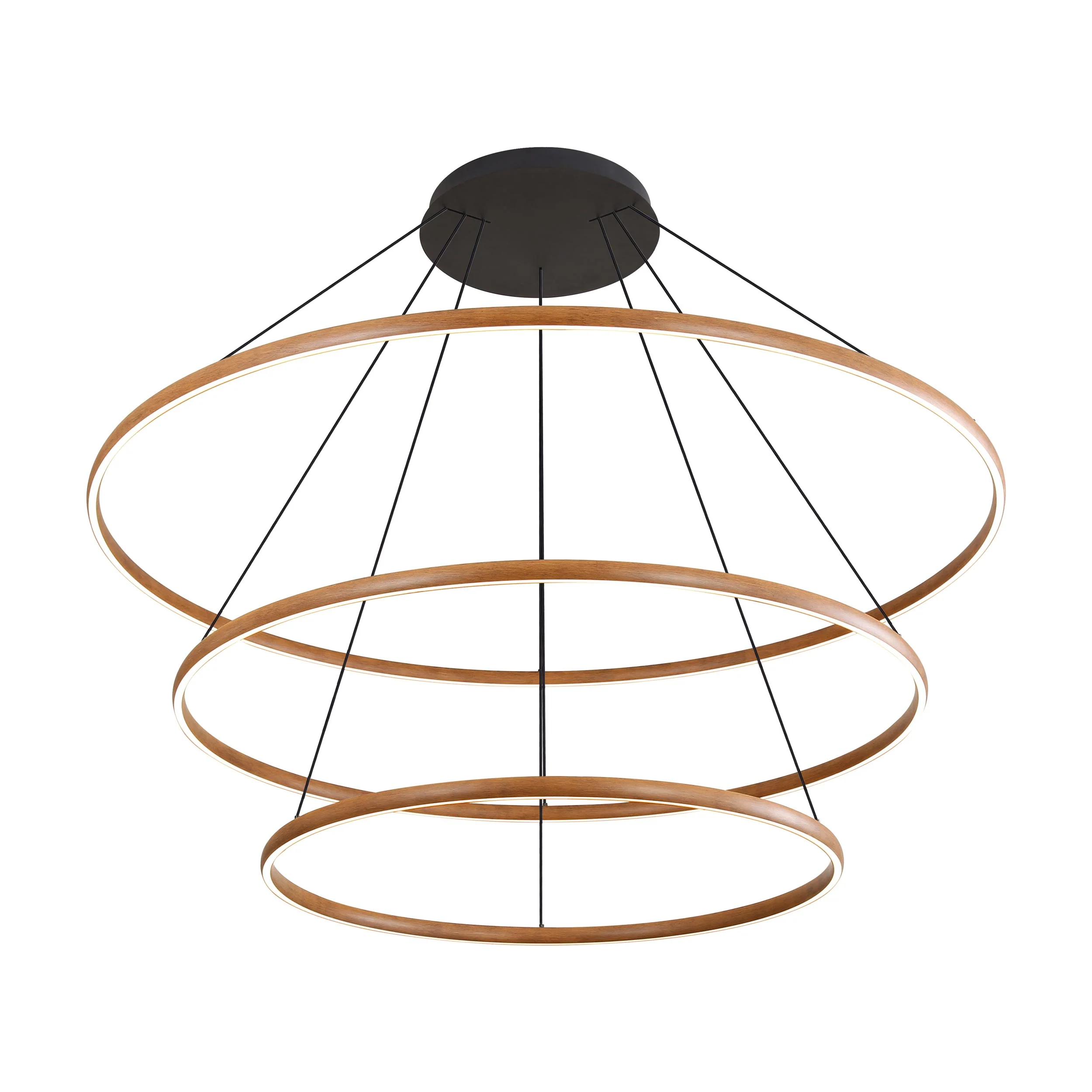 Veritas 71" 3-tier Bi-directional LED Chandelier in Walnut