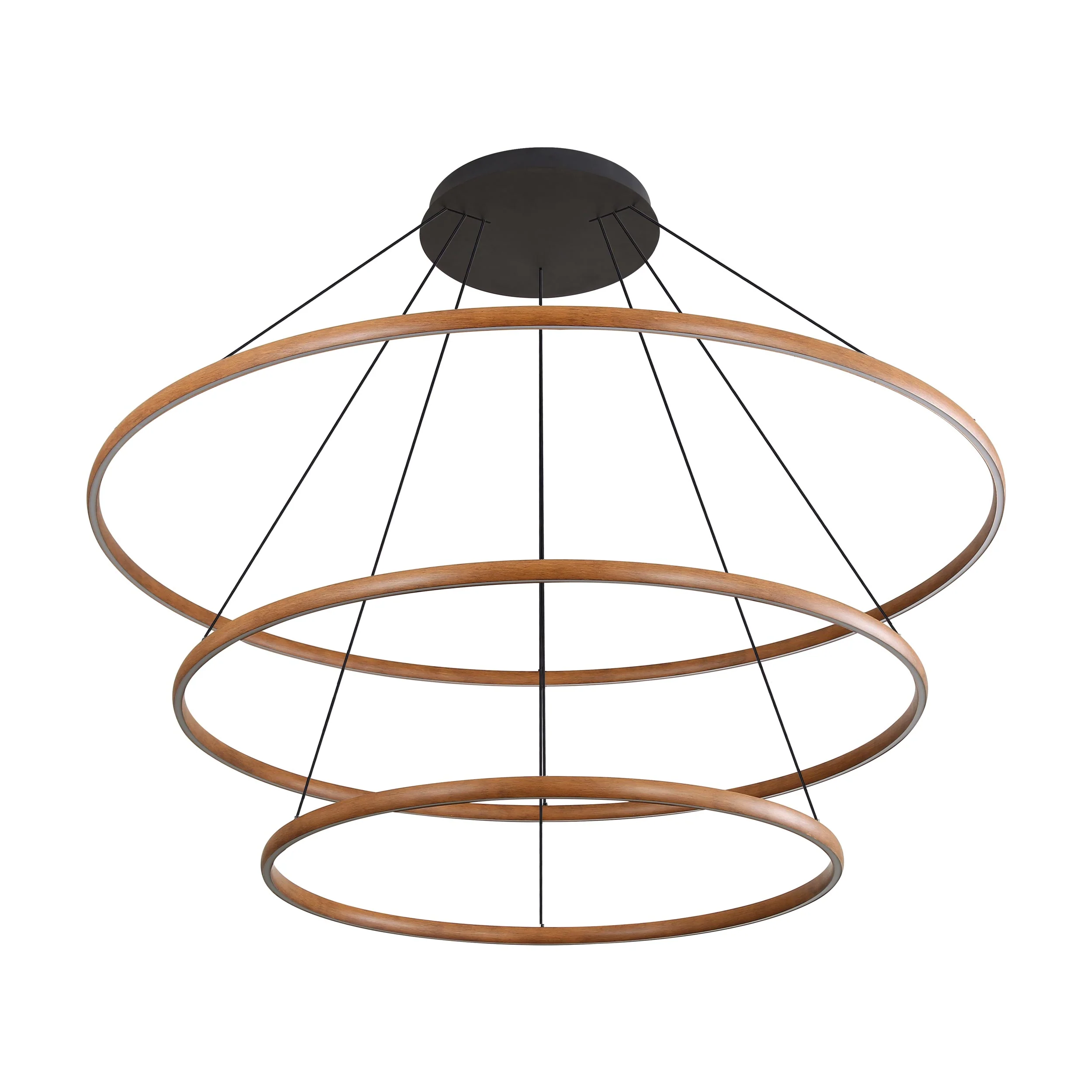 Veritas 71" 3-tier Bi-directional LED Chandelier in Walnut - Image 3