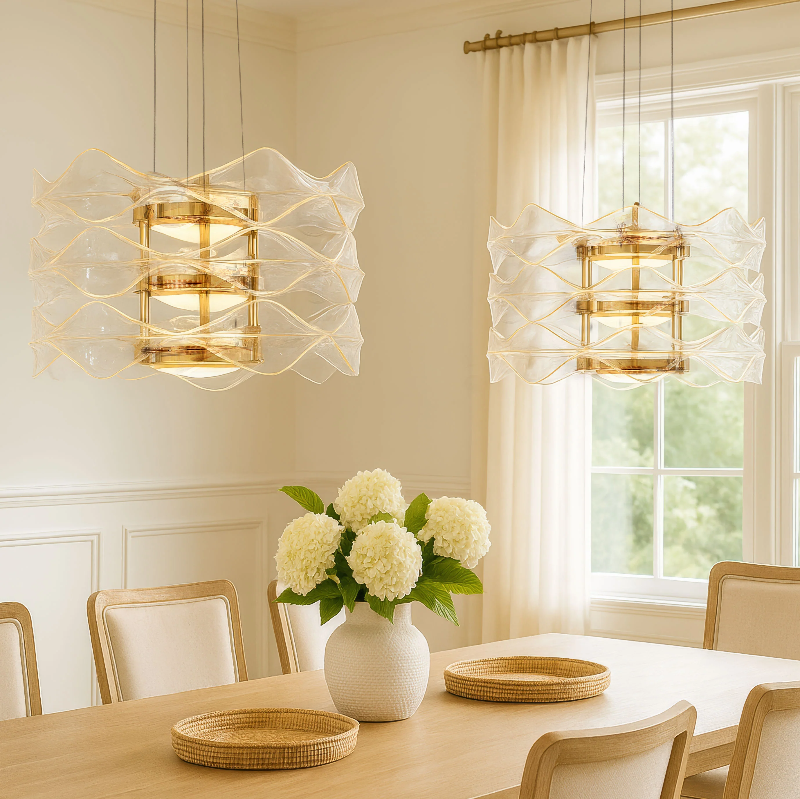 Vetrina Integrated LED 3-tier Pendant in Light Gold - Image 7