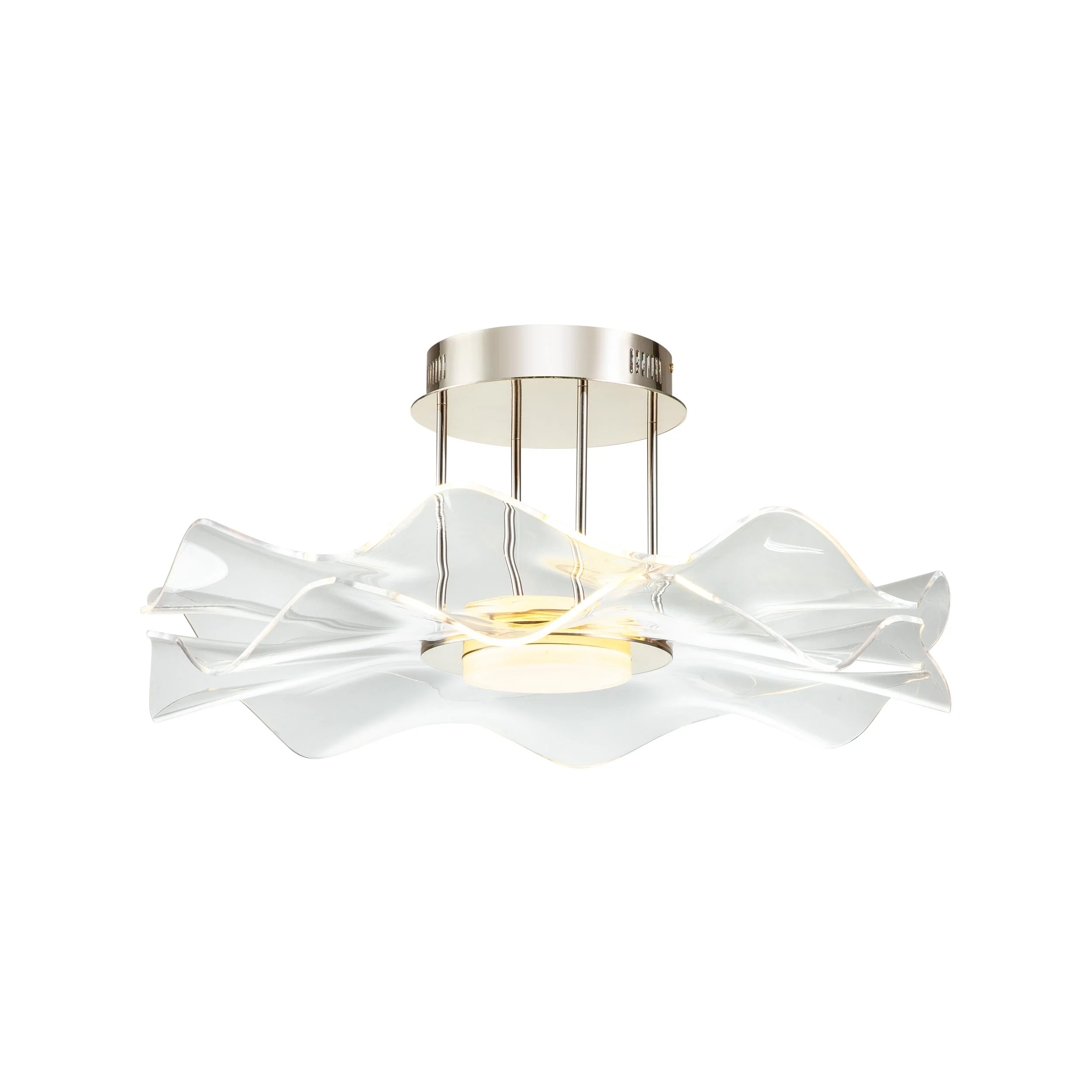 Vetrina Integrated LED Semi-Flush Mount in Light Gold