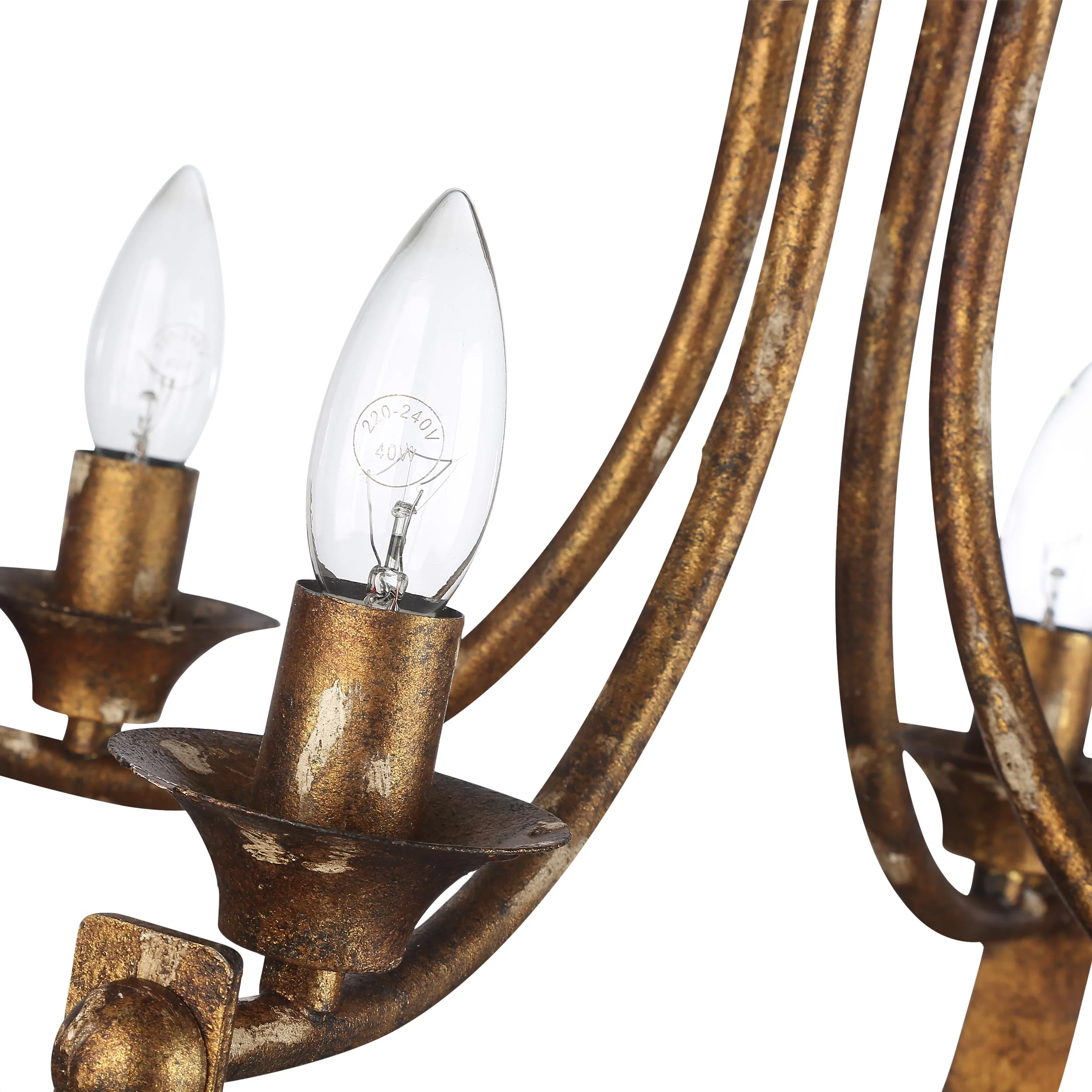 Victoria 4-light Chandelier in Heirloom Gold - Image 6