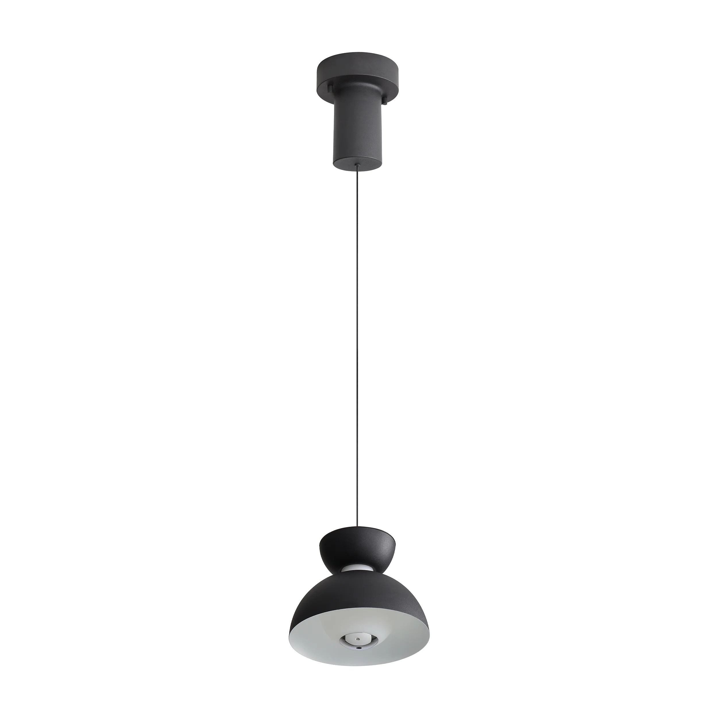 Vintra Integrated LED Pendant in Sand Black and Chrome shade - Image 6