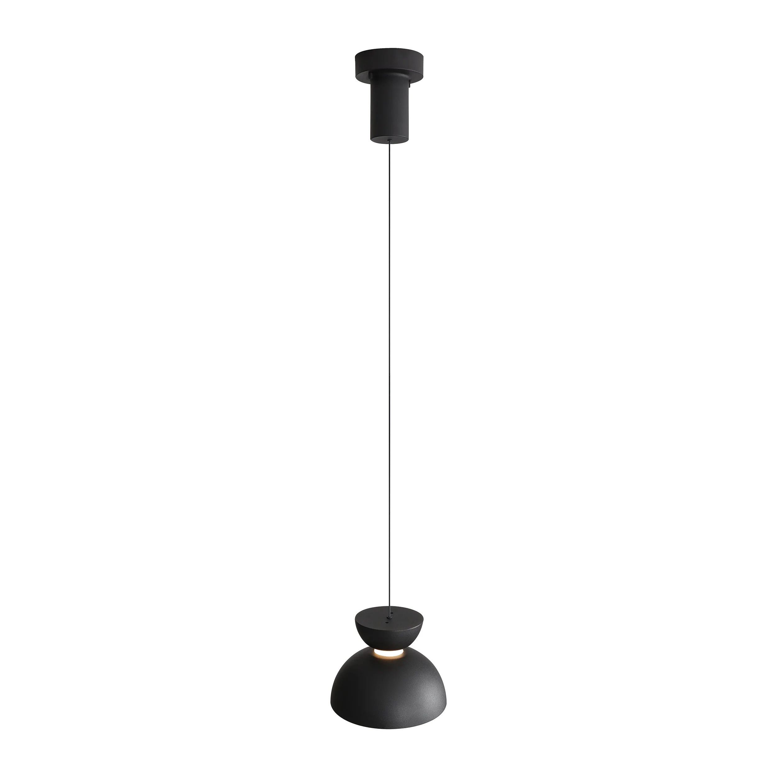 Vintra Integrated LED Pendant in Sand Black and Chrome shade - Image 7