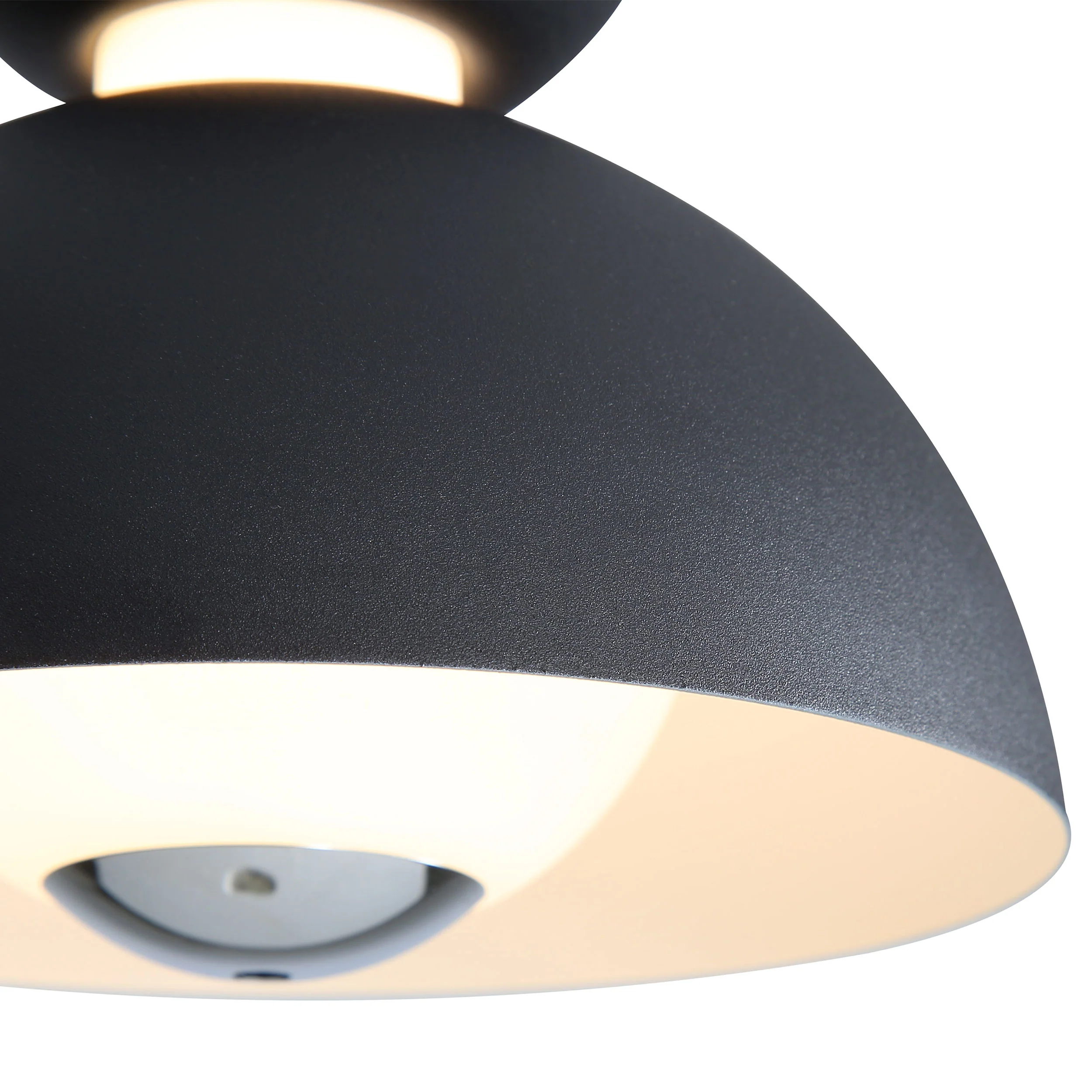 Vintra Integrated LED Pendant in Sand Black and Chrome shade - Image 9