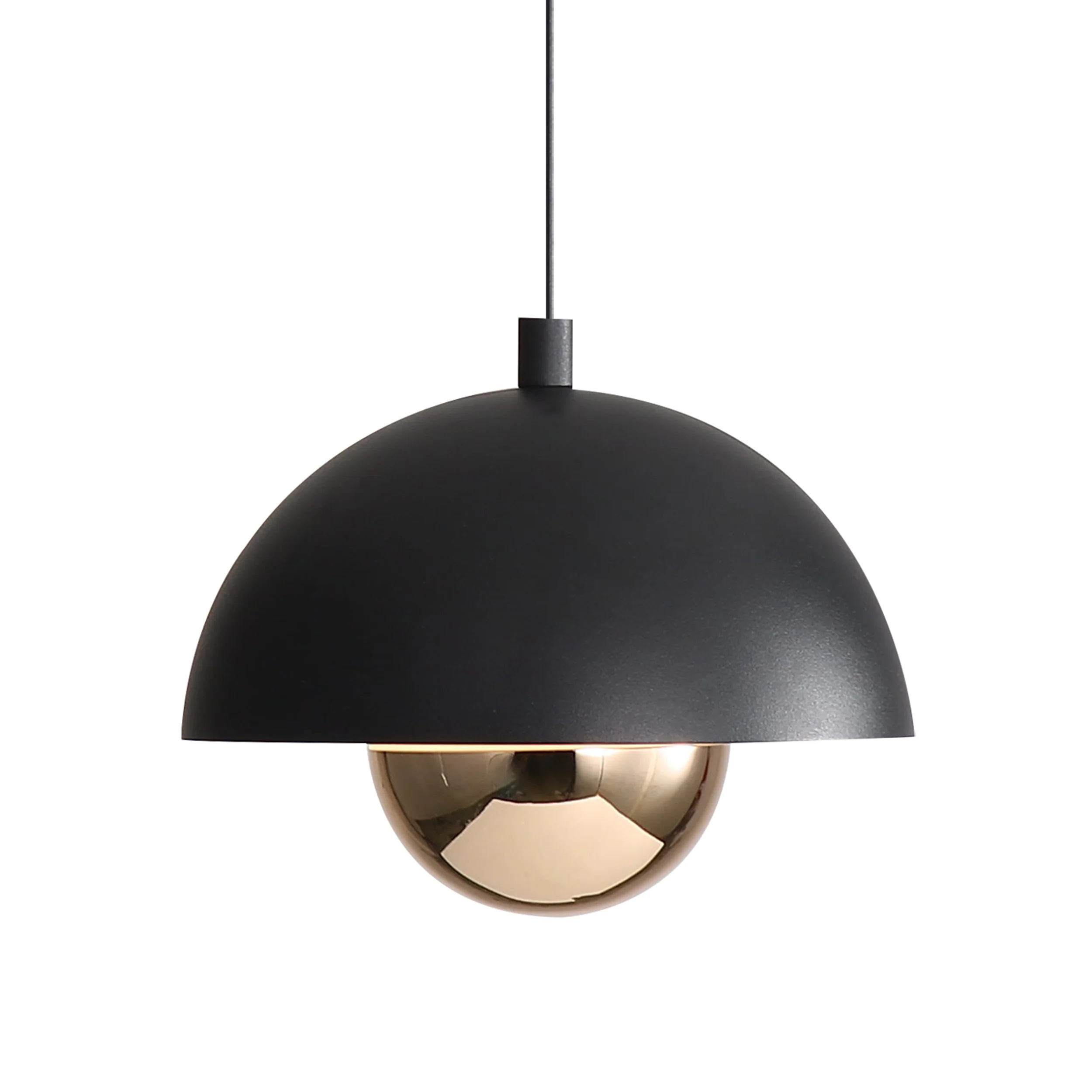 Vintra Integrated LED Pendant in Sand Black and Copper shade