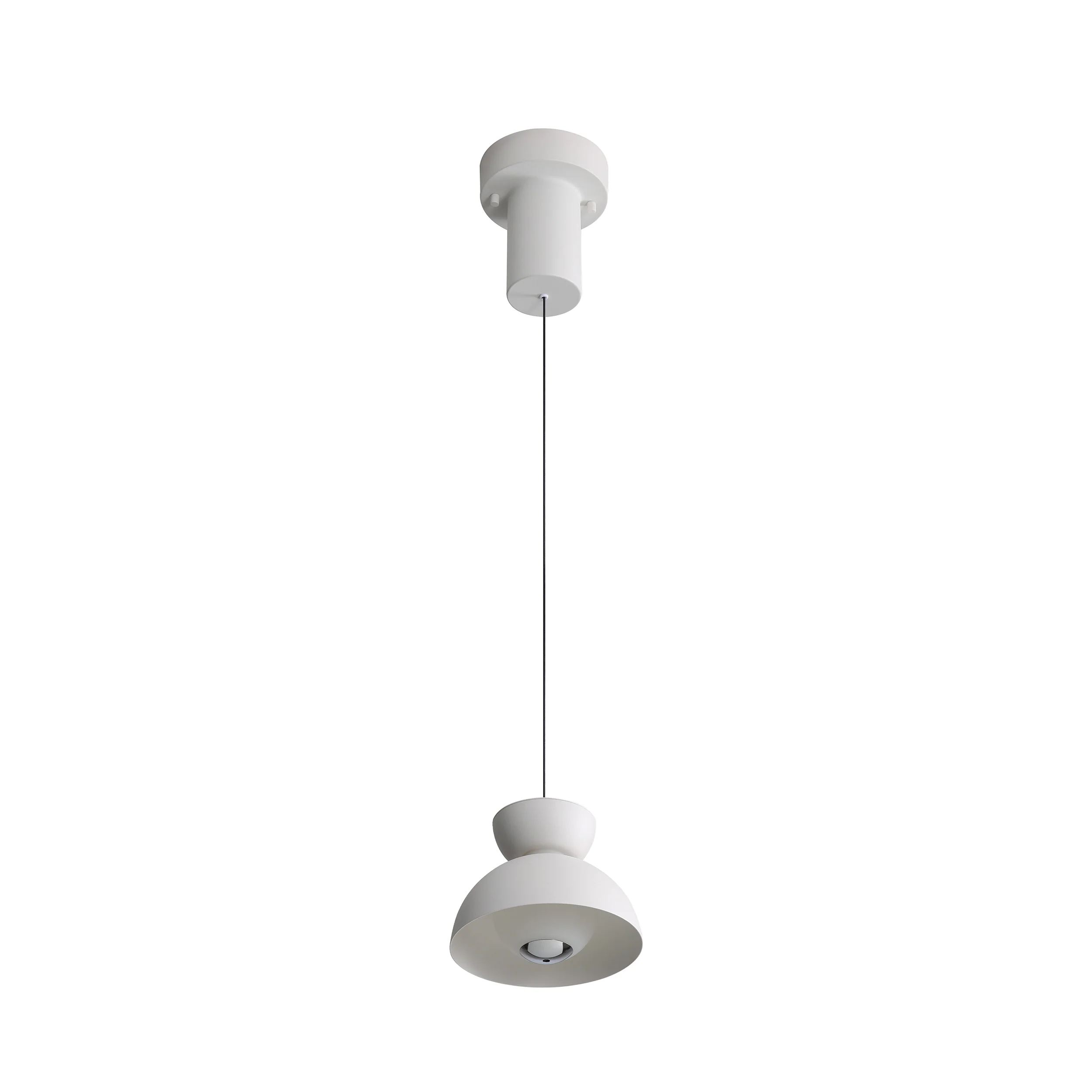 Vintra Integrated LED Pendant in Sand White and Chrome shade - Image 5