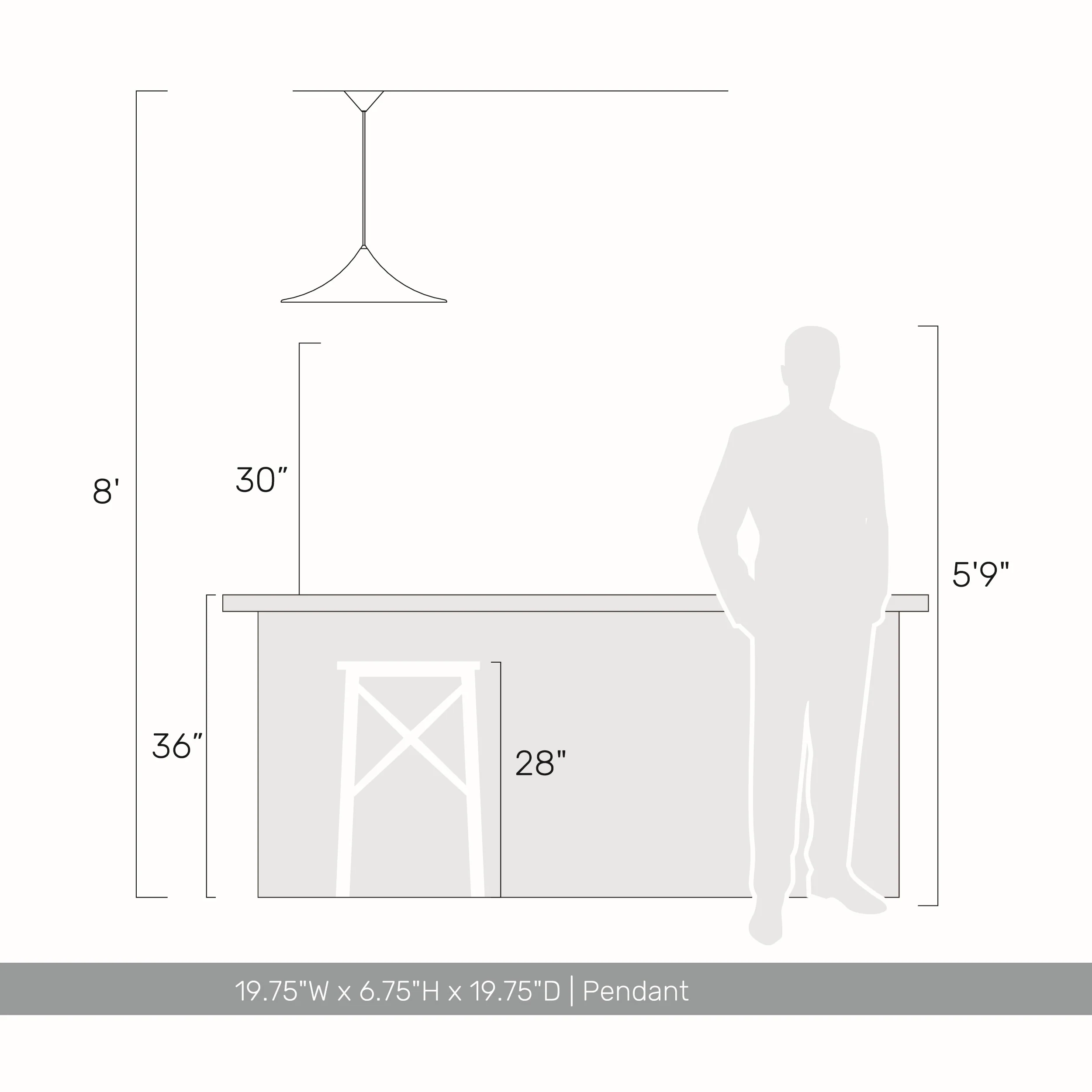 Vistara 1-light 20in Pendant in Latte - Image 7