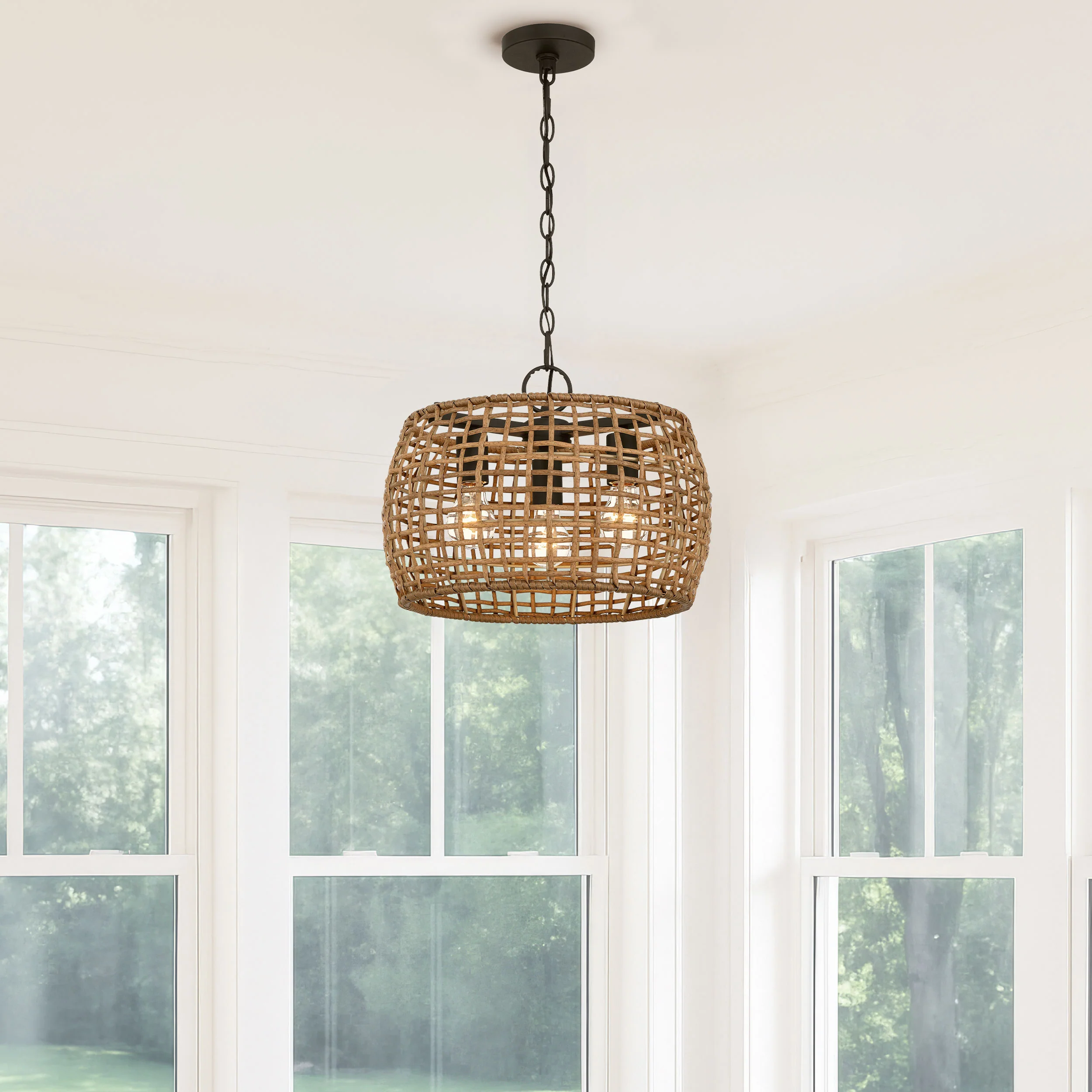 Weavelight 3-light Pendant in Natural Black - Image 10
