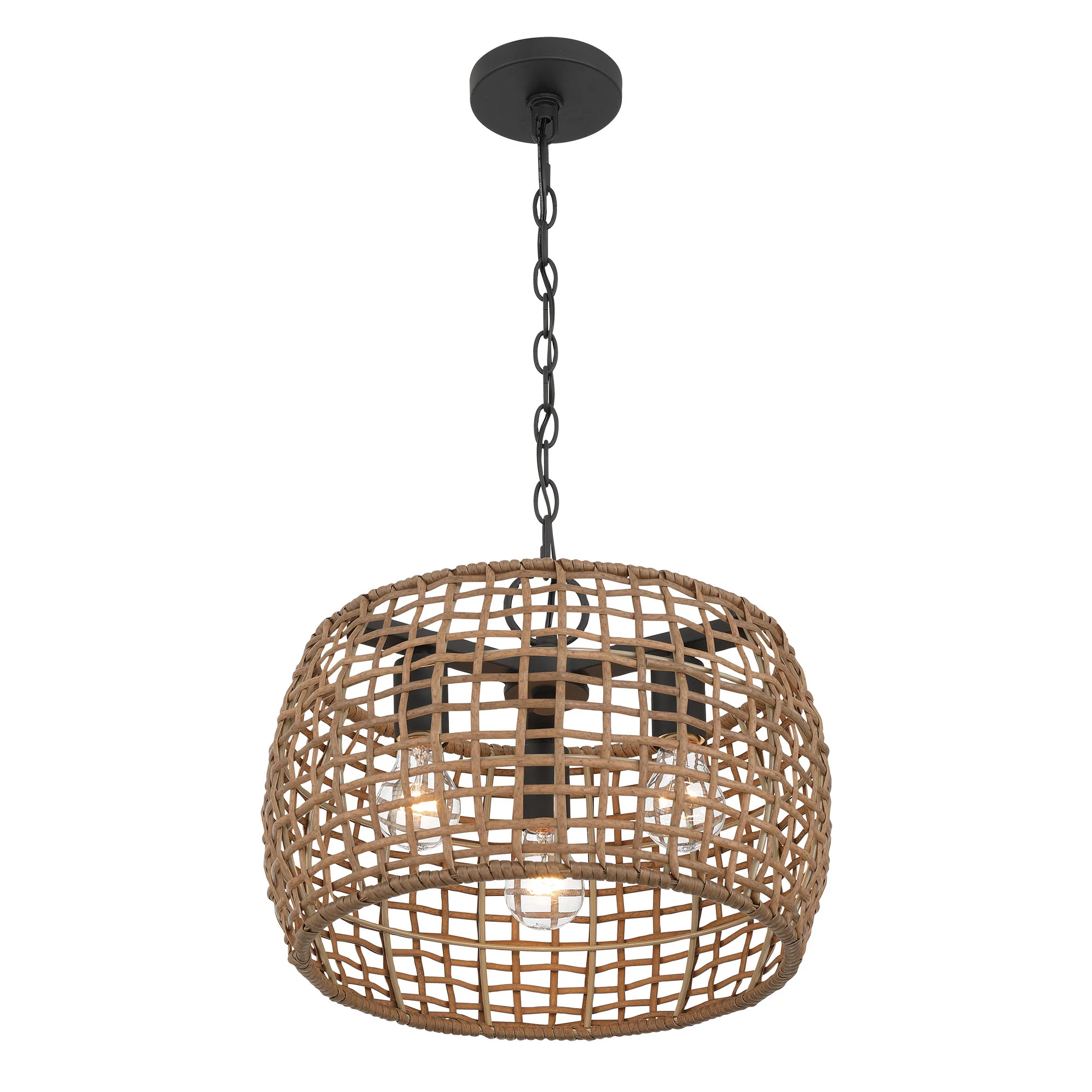 Weavelight 3-light Pendant in Natural Black - Image 4