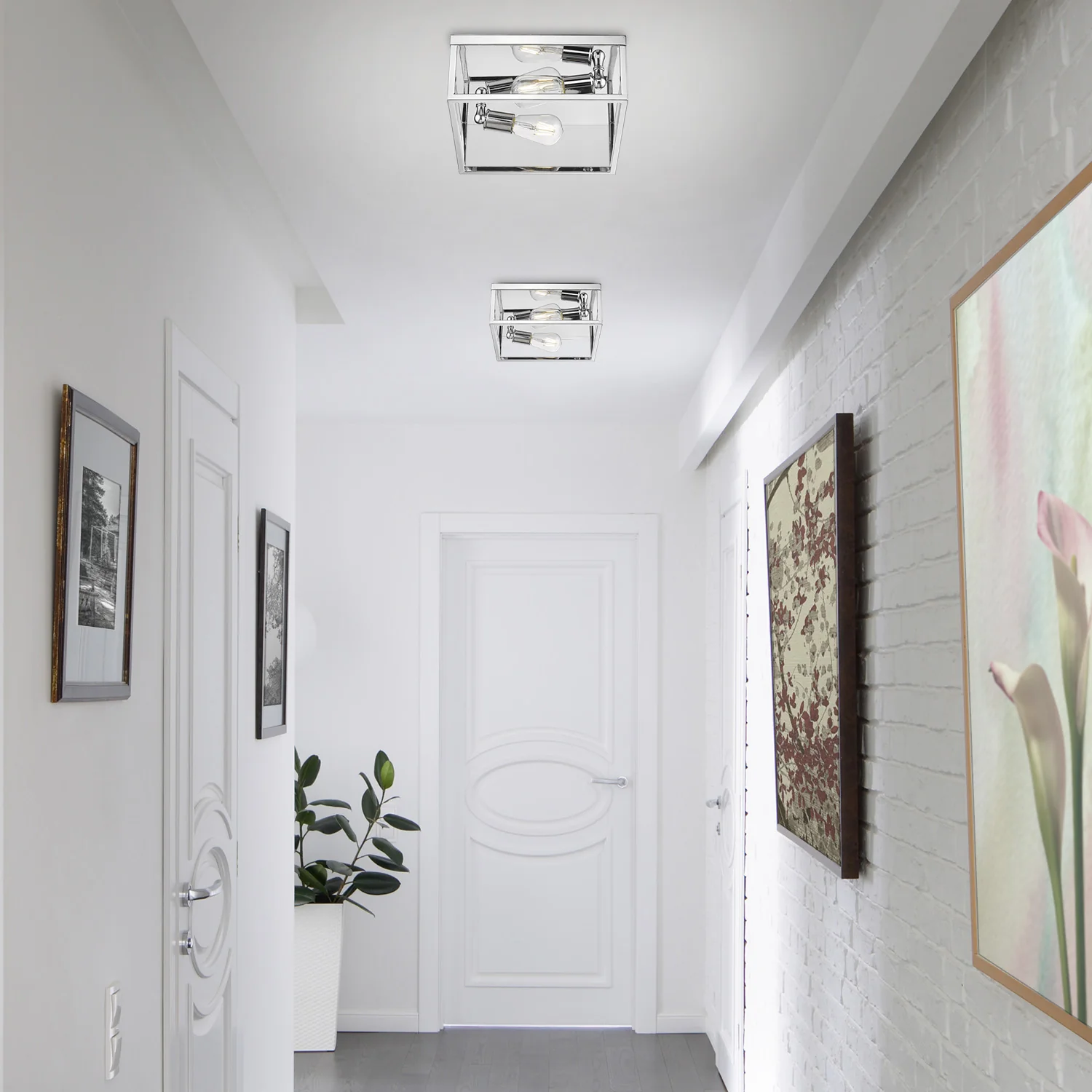 Wesson 2-light Flush Mount in Chrome - Image 4