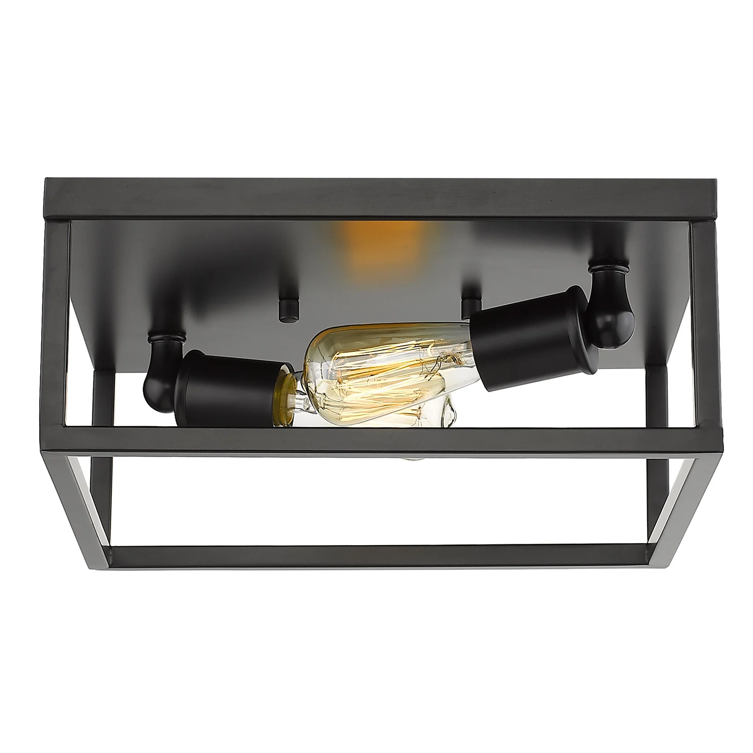 Wesson 2-light Flush Mount in Matte Black - Image 2
