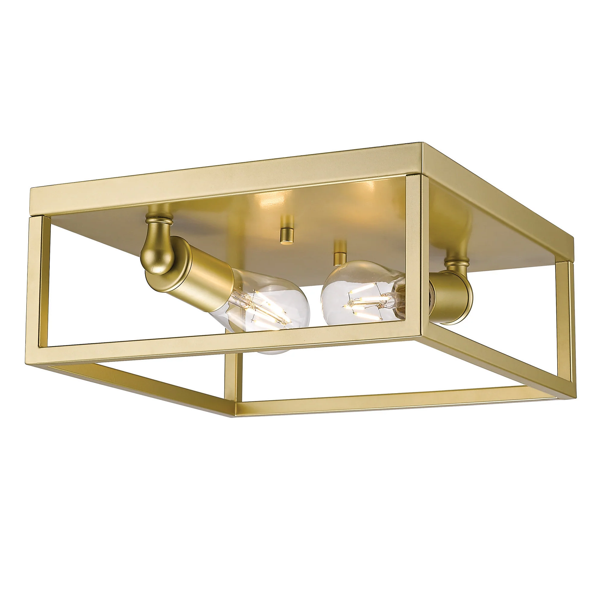 Wesson 2-light Flush Mount in Olympic Gold