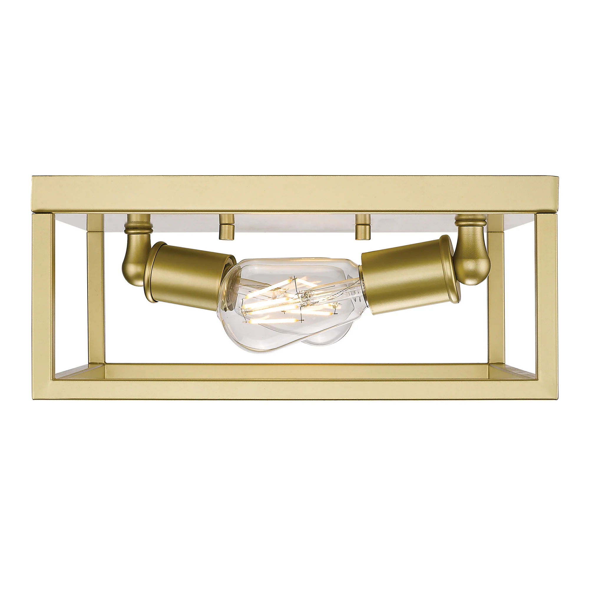 Wesson 2-light Flush Mount in Olympic Gold - Image 2