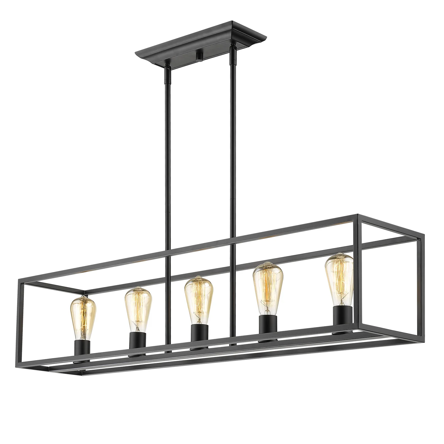 Wesson 3-light Flush Mount in Matte Black