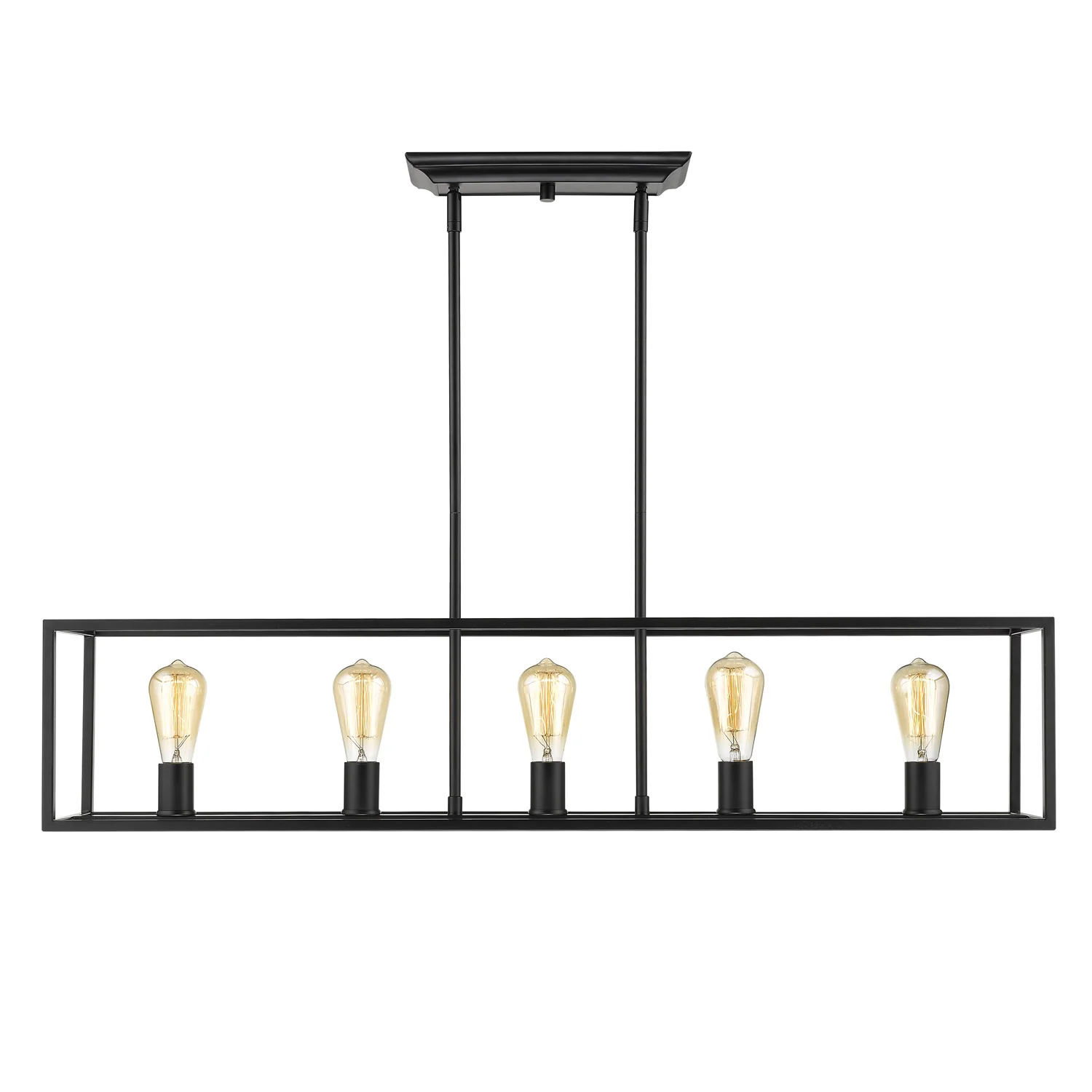 Wesson 3-light Flush Mount in Matte Black - Image 2