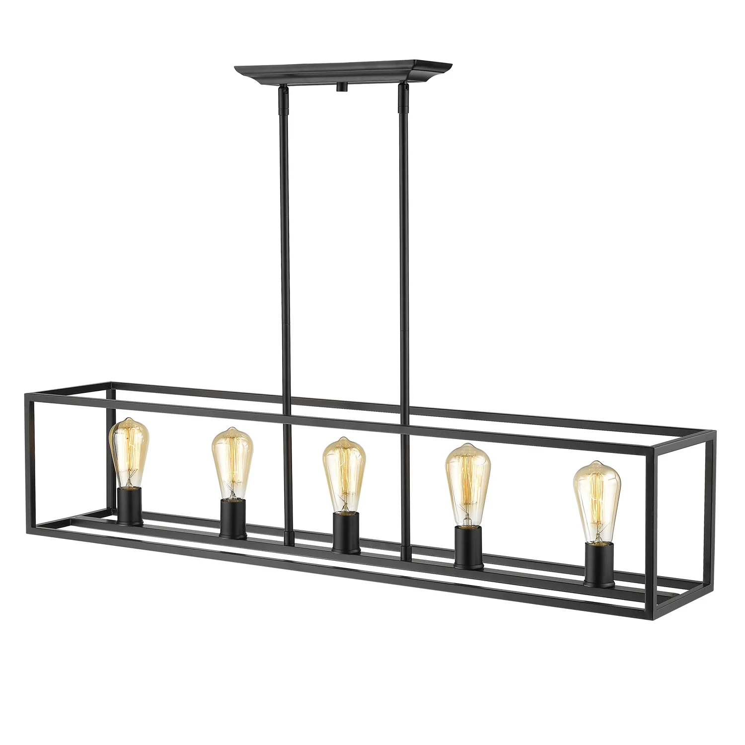 Wesson 3-light Flush Mount in Matte Black - Image 3