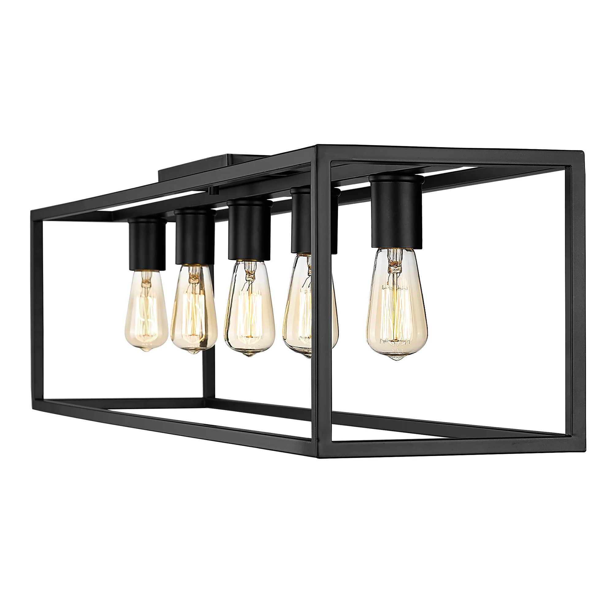 Wesson 5-light Flush Mount in Matte Black - Image 4