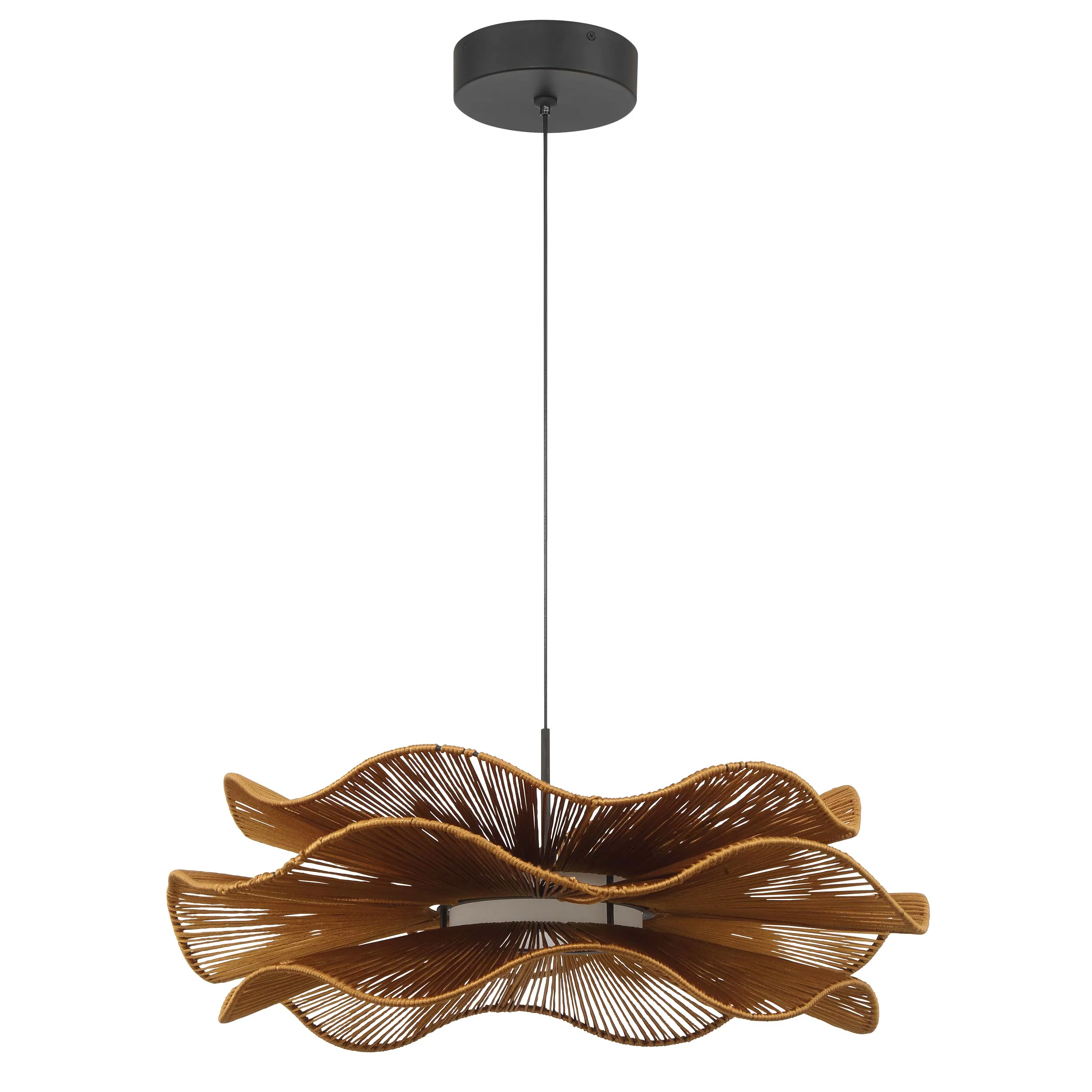 Whisper Integrated LED Pendant in Latte Rope - Image 3