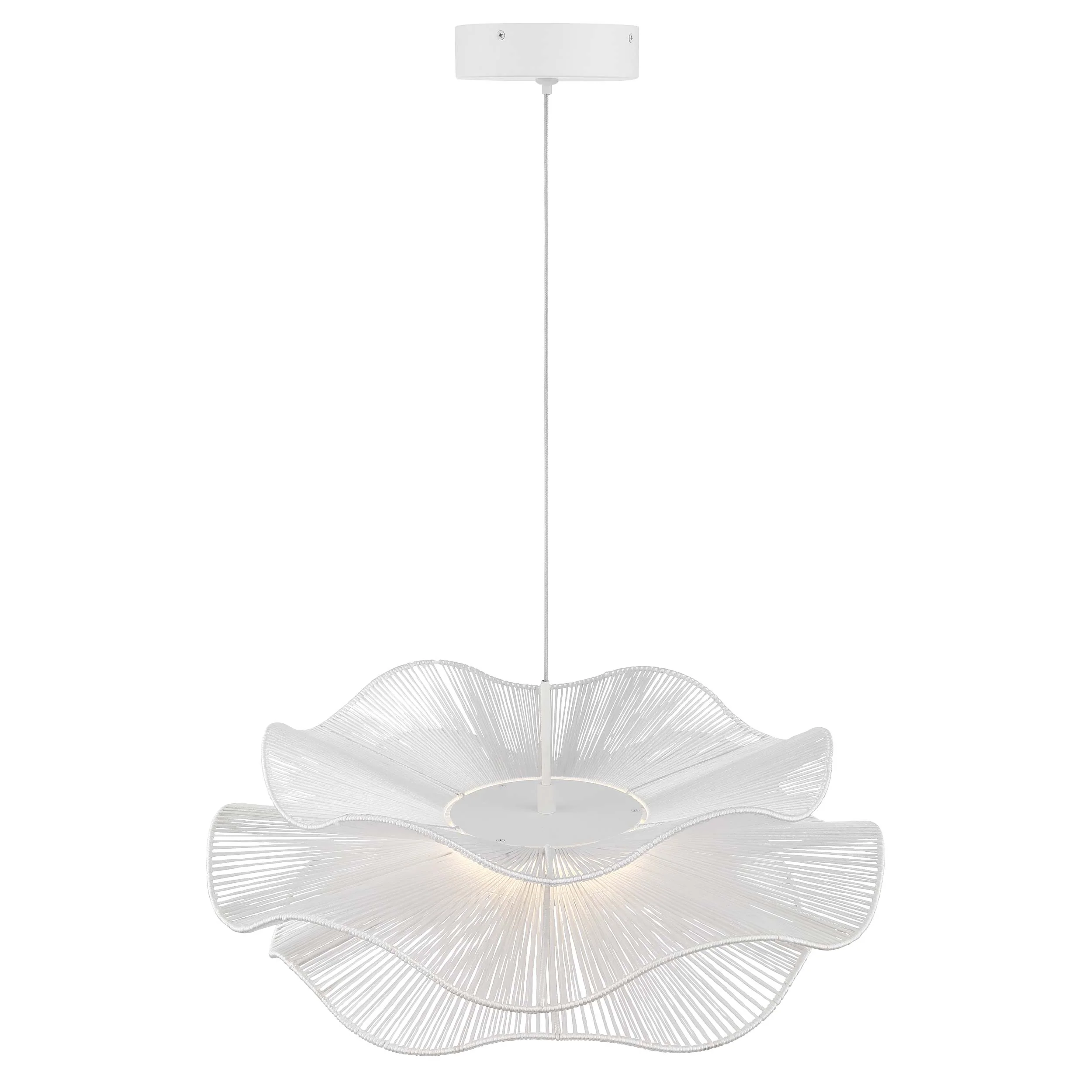 Whisper Integrated LED Pendant in White Rope - Image 6