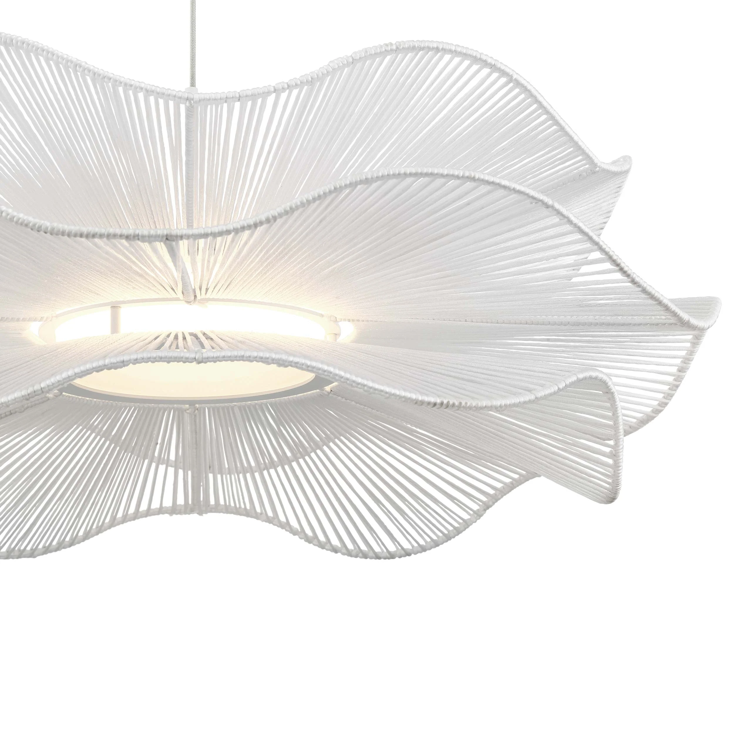 Whisper Integrated LED Pendant in White Rope - Image 8
