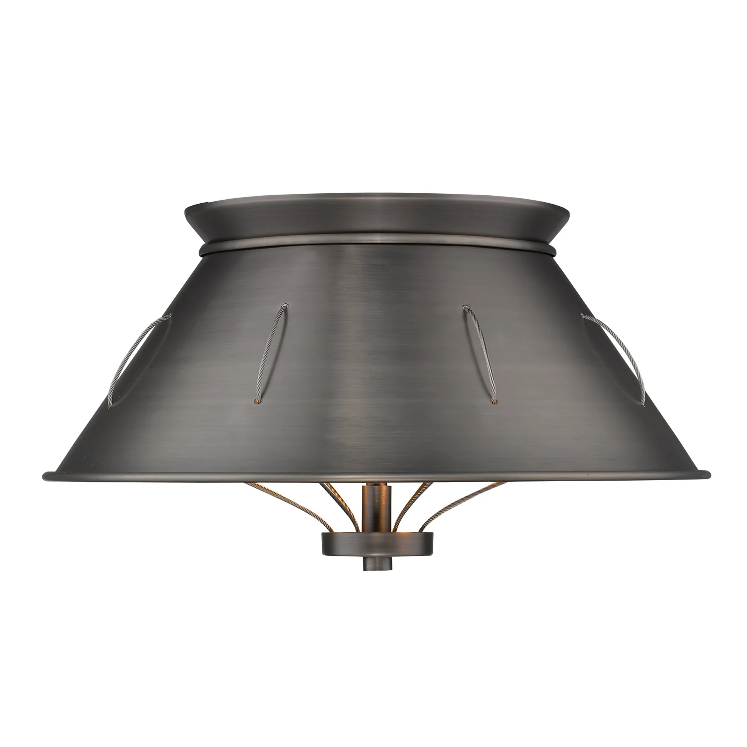 Whitaker 2-light Flush Mount in Aged Steel