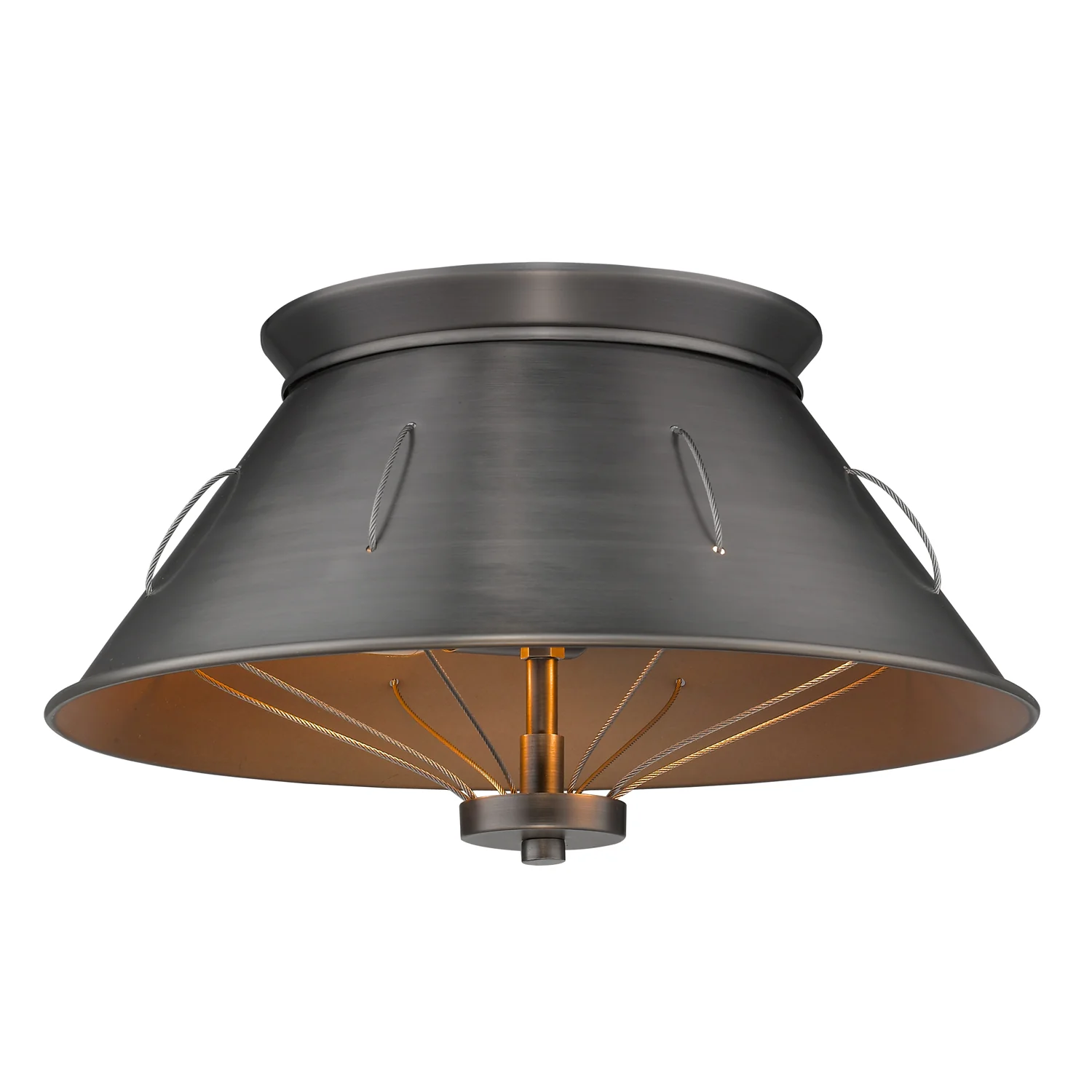 Whitaker 2-light Flush Mount in Aged Steel - Image 2