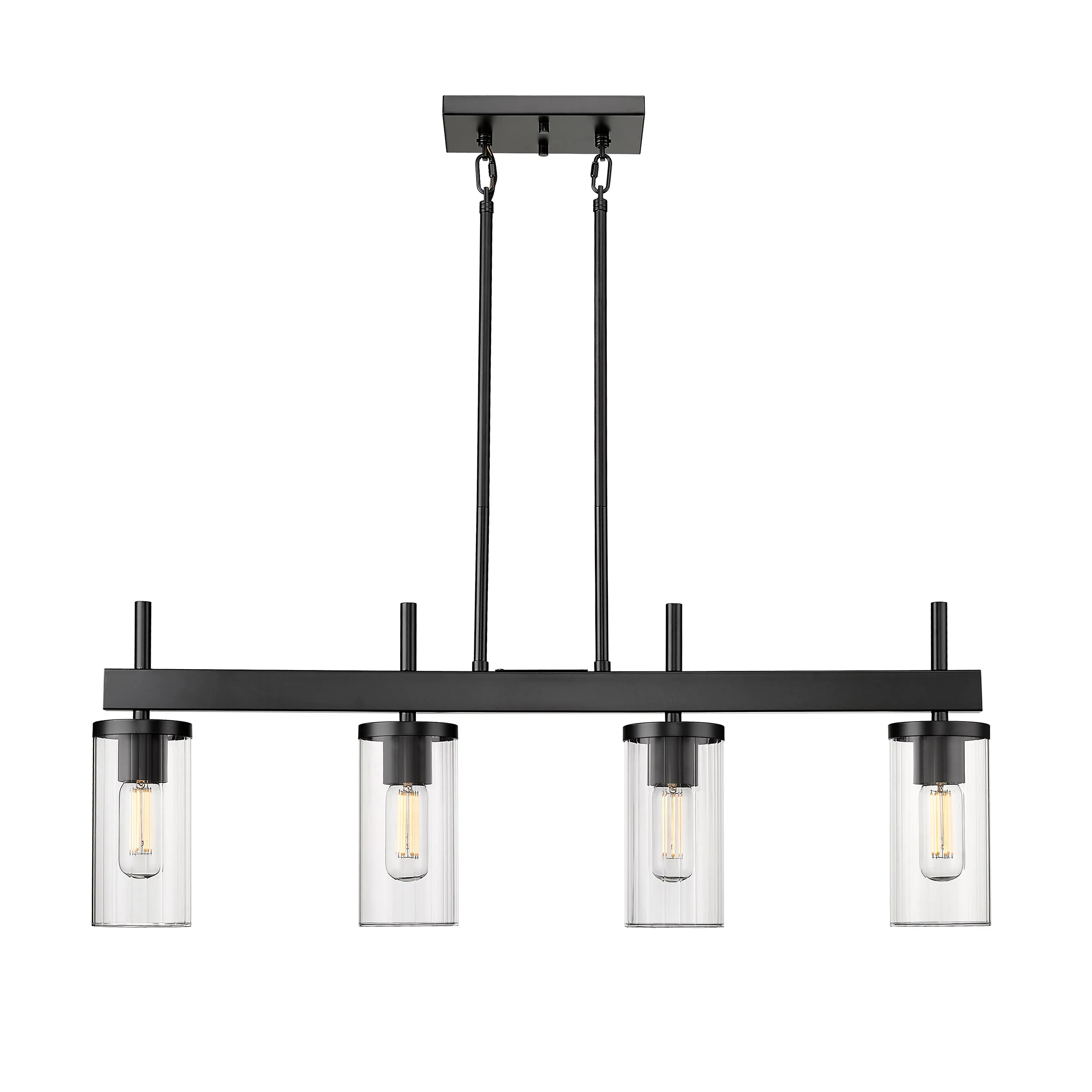 Winslett 4-light Island Light in Matte Black - Image 2
