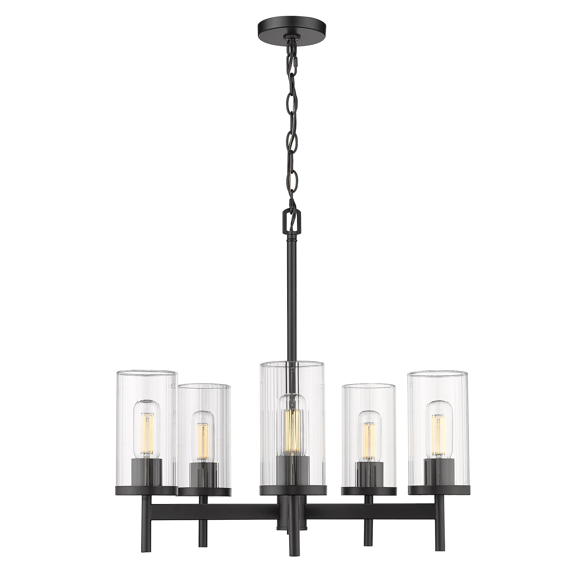 Winslett 5-light Chandelier in Matte Black - Image 2