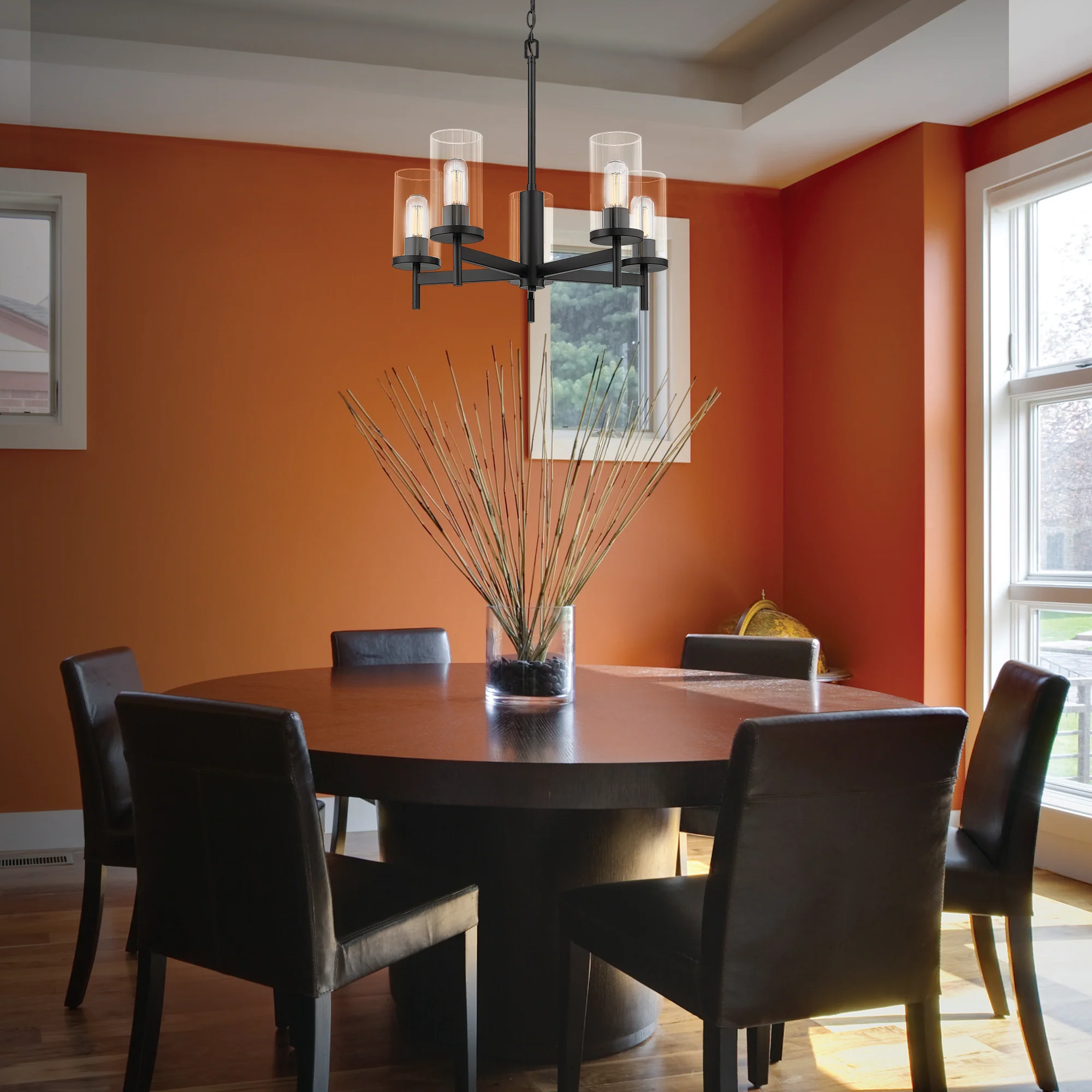 Winslett 5-light Chandelier in Matte Black - Image 5