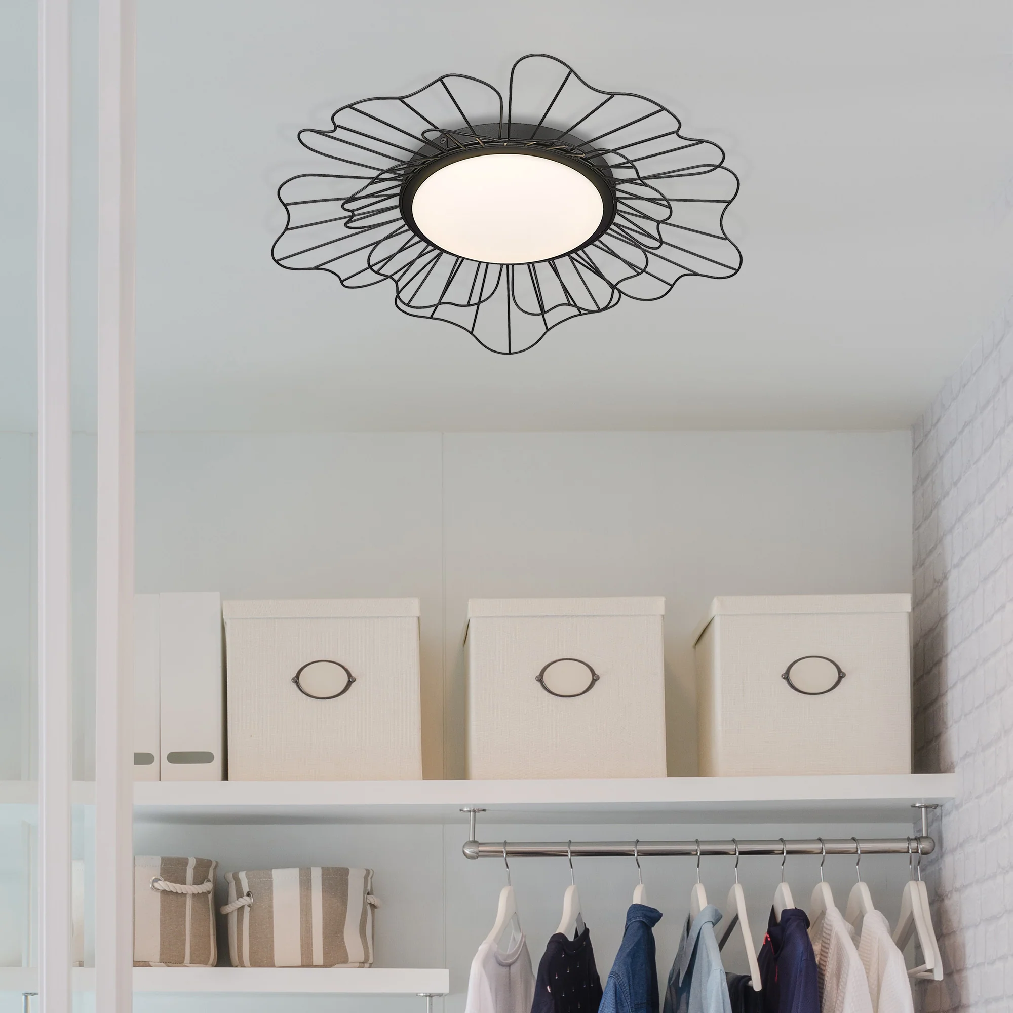 Yasmin Integrated LED Flush Mount in Natural Black - Image 5