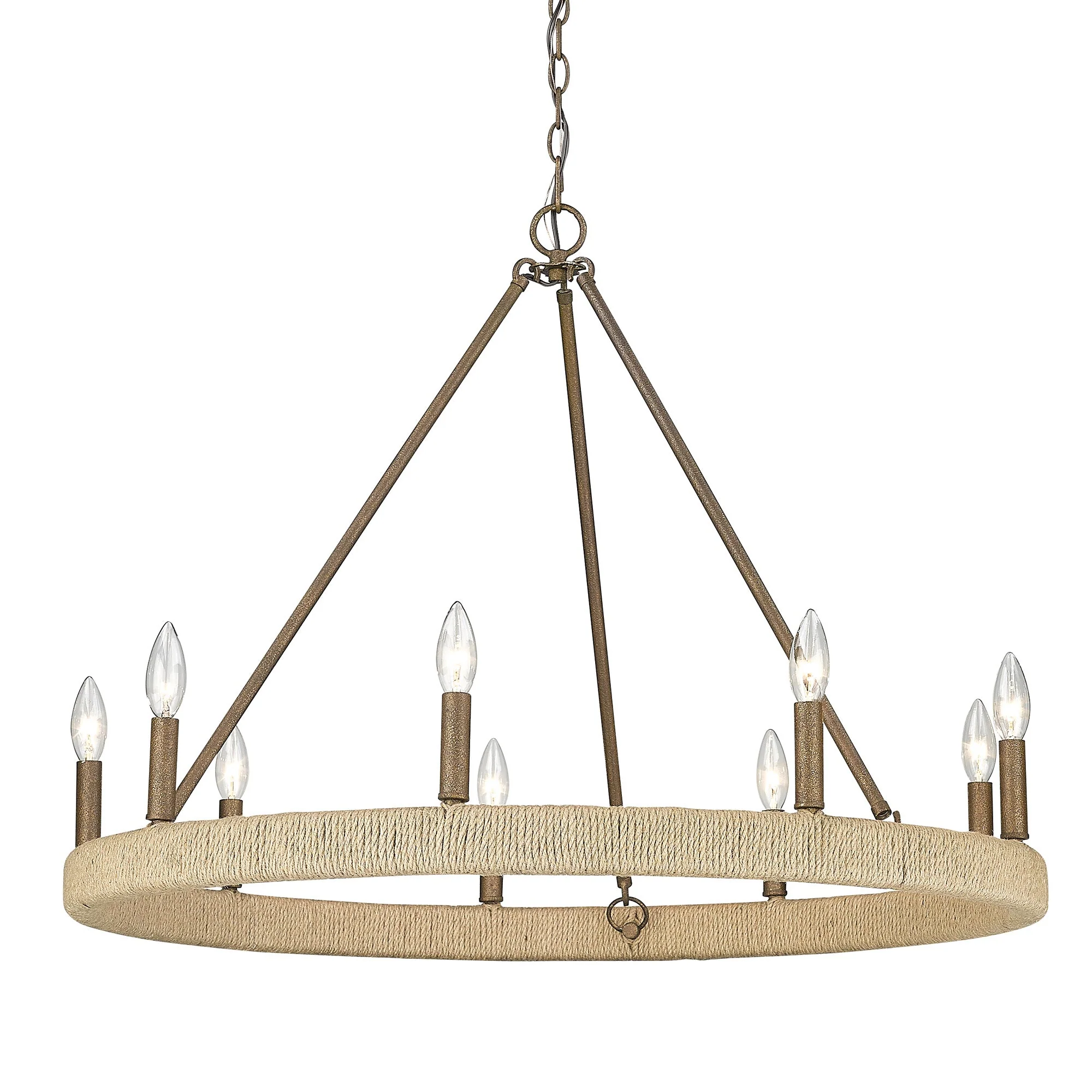 Yates 9-light Chandelier in Burnished Chestnut