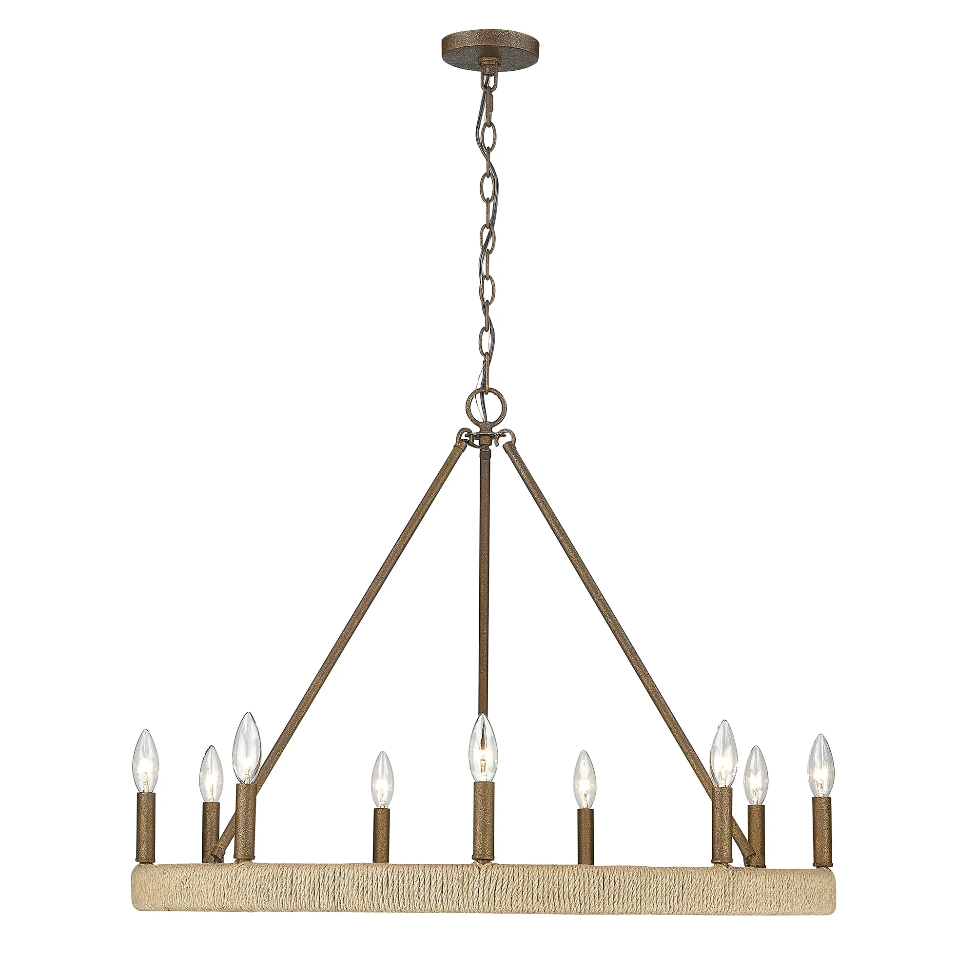 Yates 9-light Chandelier in Burnished Chestnut - Image 2