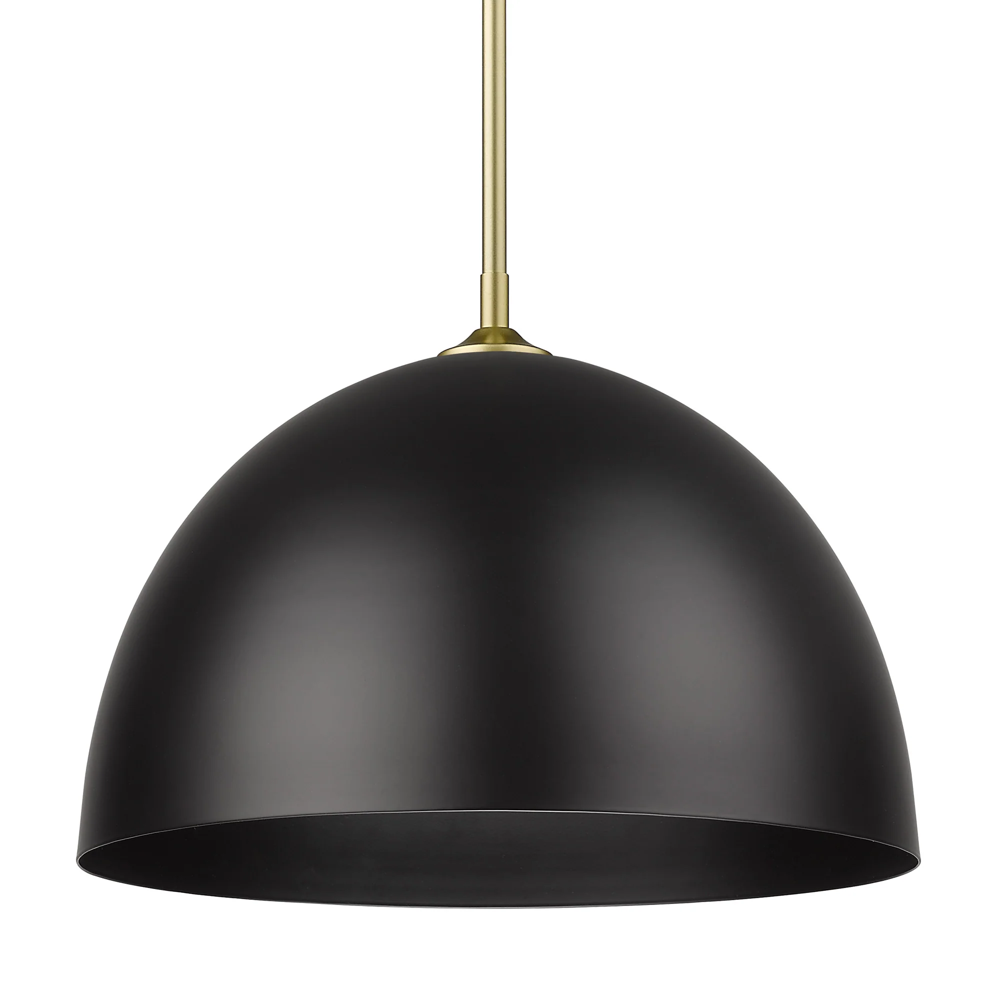 Zoey 1-light 16in Pendant in Olympic Gold and Matte Black Shades - Image 3