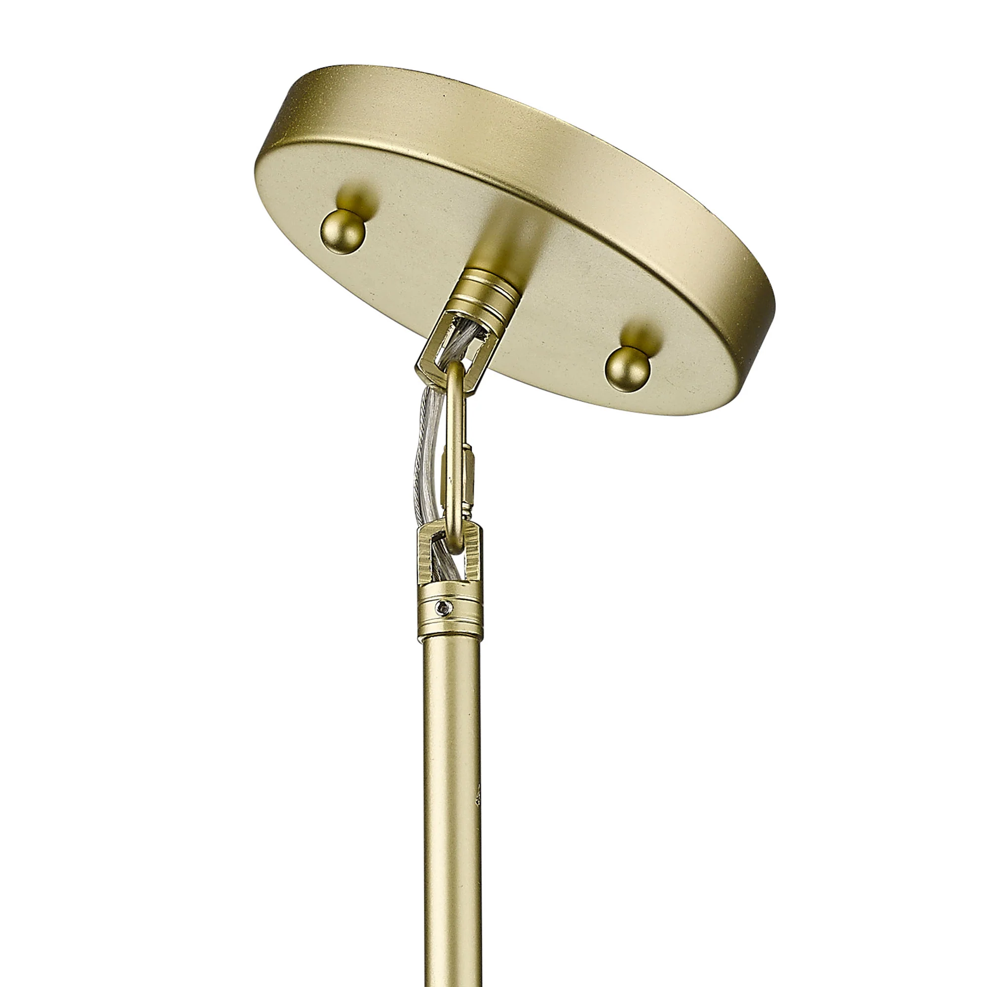 Zoey 1-light 16in Pendant in Olympic Gold and Matte Black Shades - Image 4