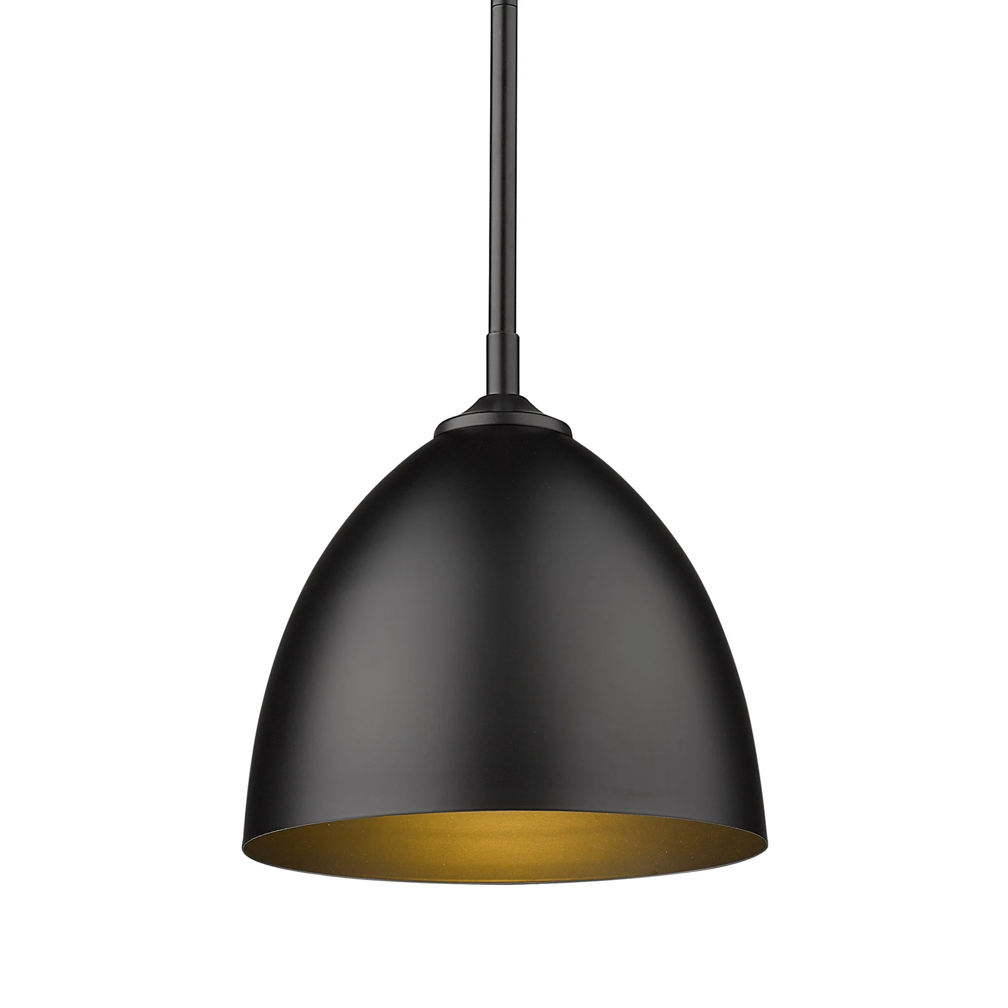 Zoey 1-light 9in Pendant in Matte Black