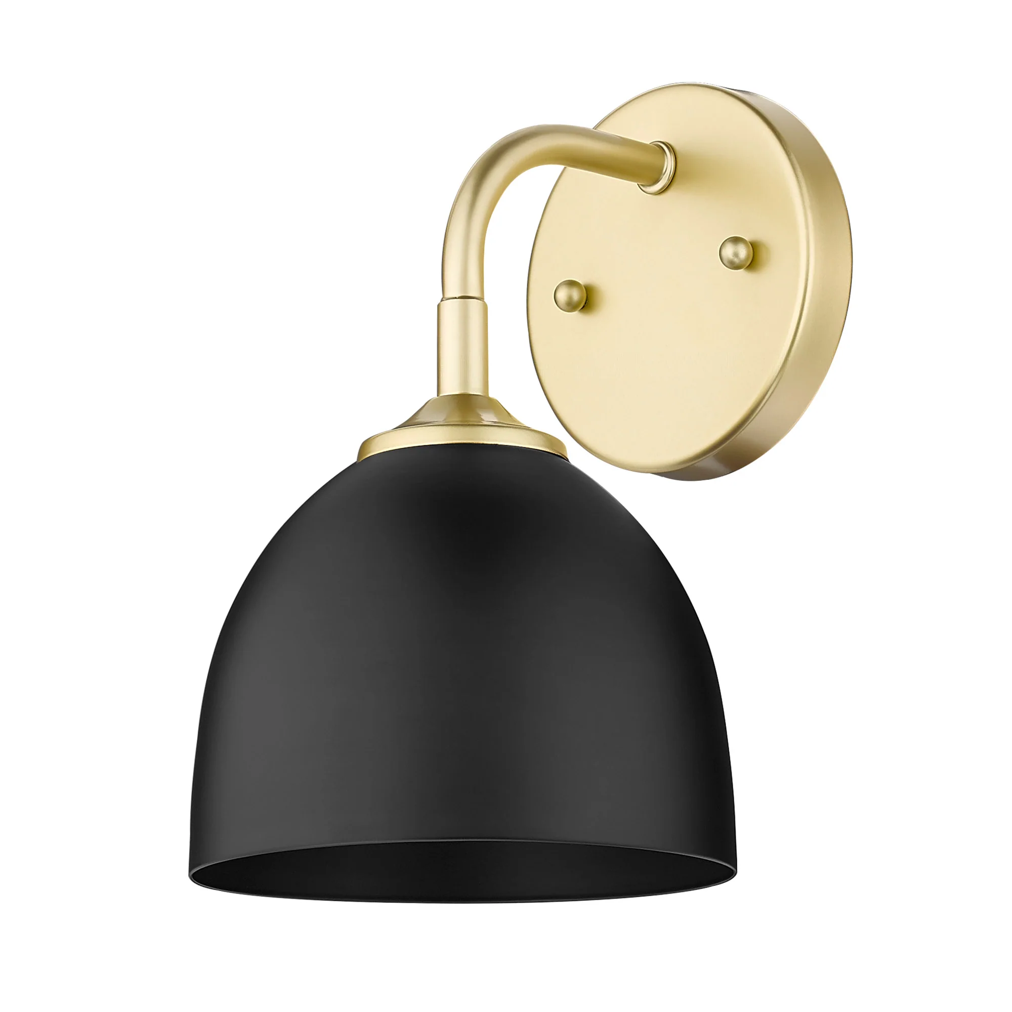 Zoey 1-light Wall Sconce in Olympic Gold and Matte Black shade - Image 3