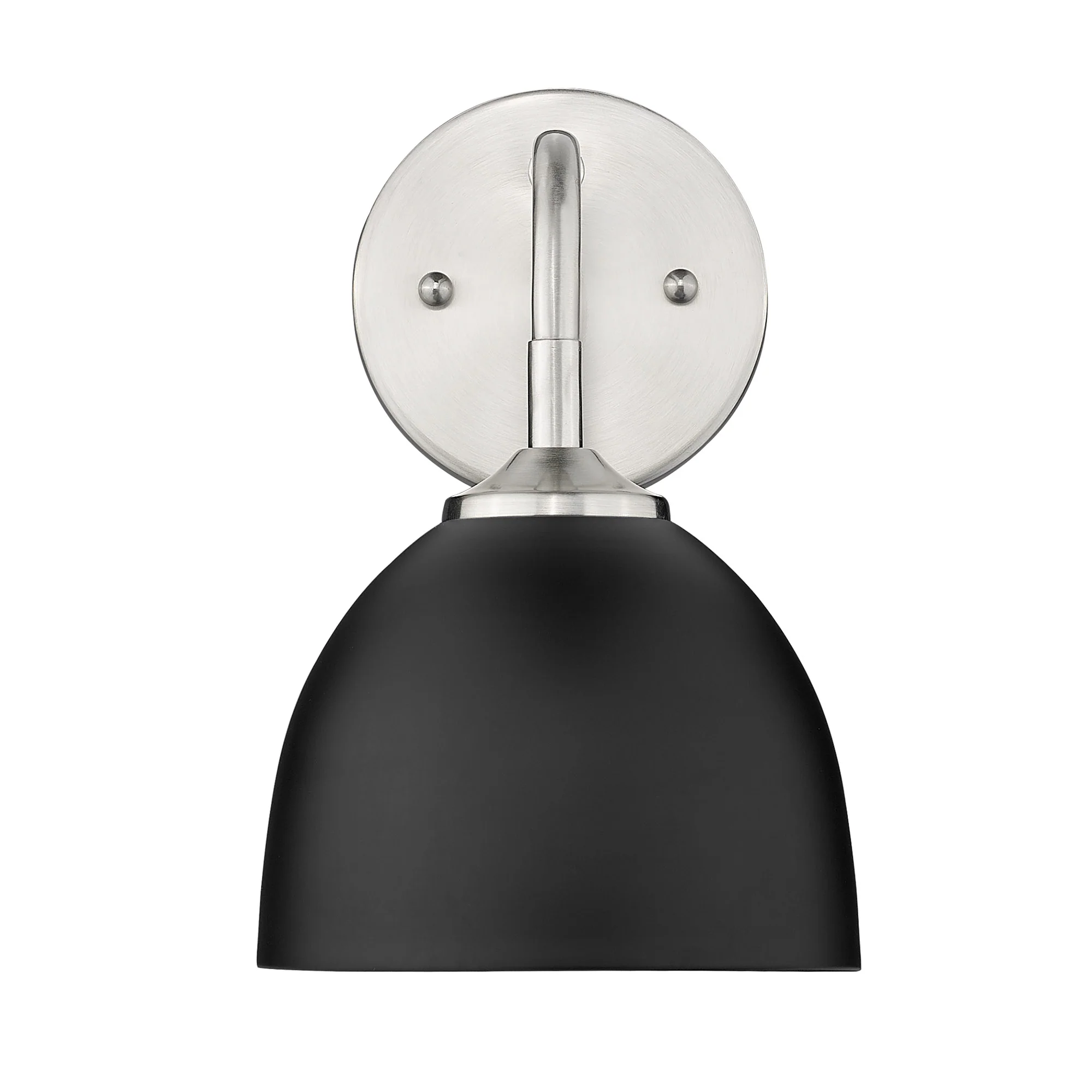 Zoey 1-light Wall Sconce in Pewter and Matte Black shade - Image 2